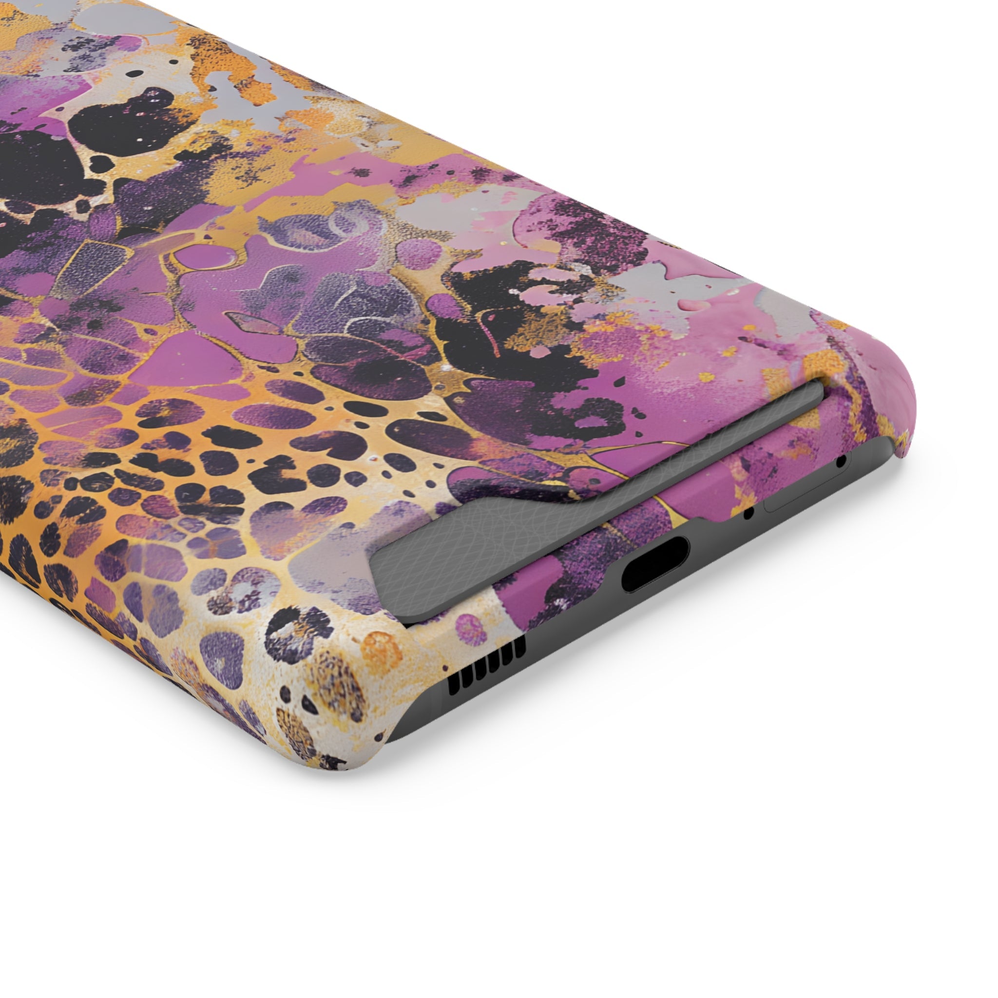 Abstract Marble Leopard Cardholder Case, Artsulli - Art is Long, Life is Short, Phone Case, , , , , , ,