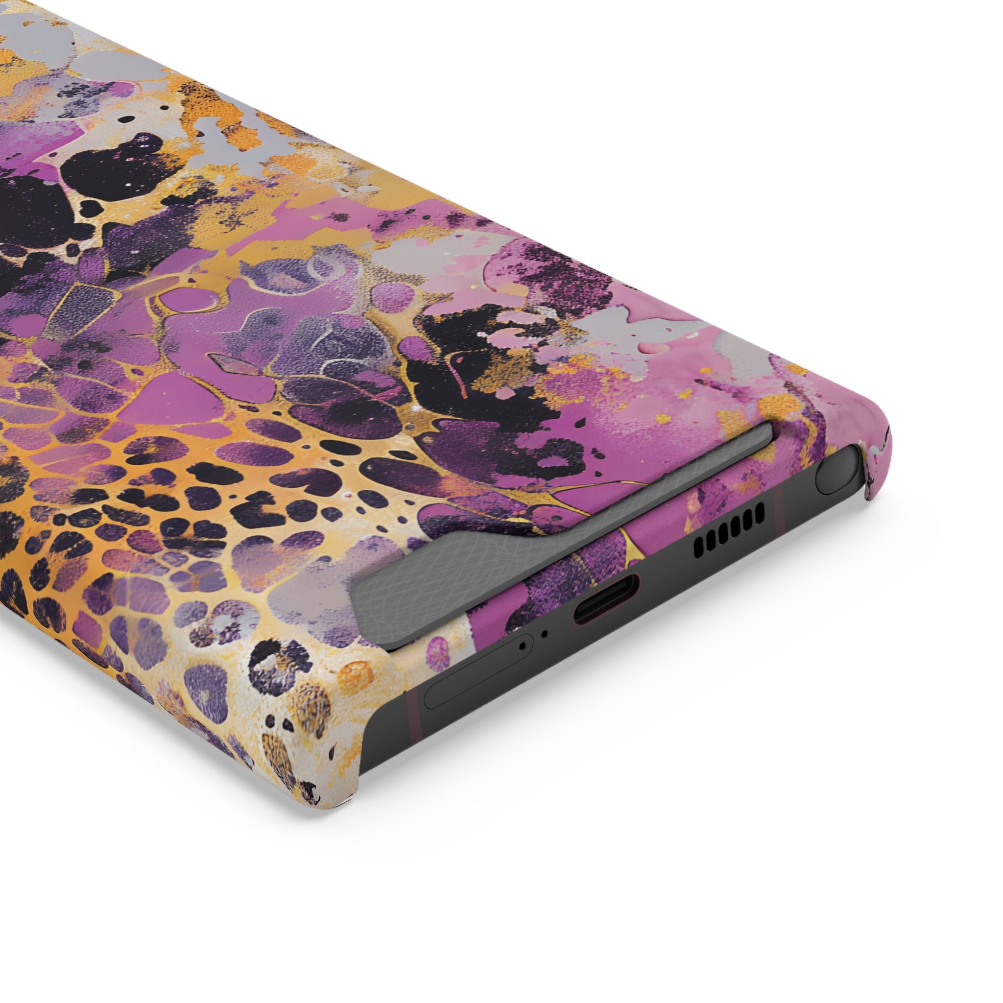 Abstract Marble Leopard Cardholder Case, Artsulli - Art is Long, Life is Short, Phone Case, , , , , , ,