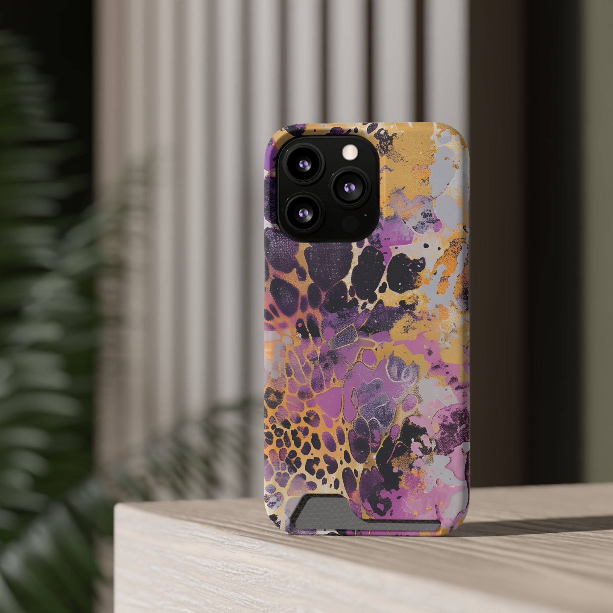 Abstract Marble Leopard Cardholder Case, Artsulli - Art is Long, Life is Short, Phone Case, , , , , , ,