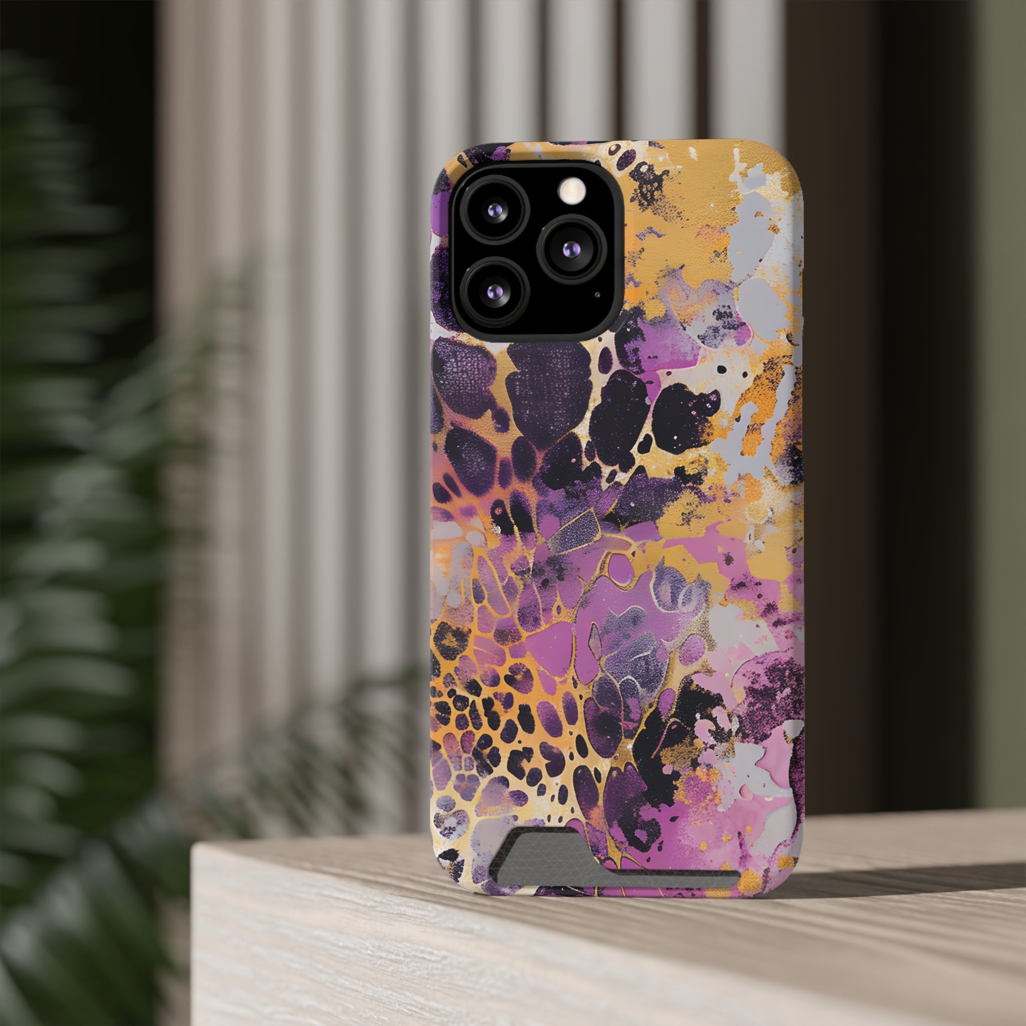 Abstract Marble Leopard Cardholder Case, Artsulli - Art is Long, Life is Short, Phone Case, , , , , , ,
