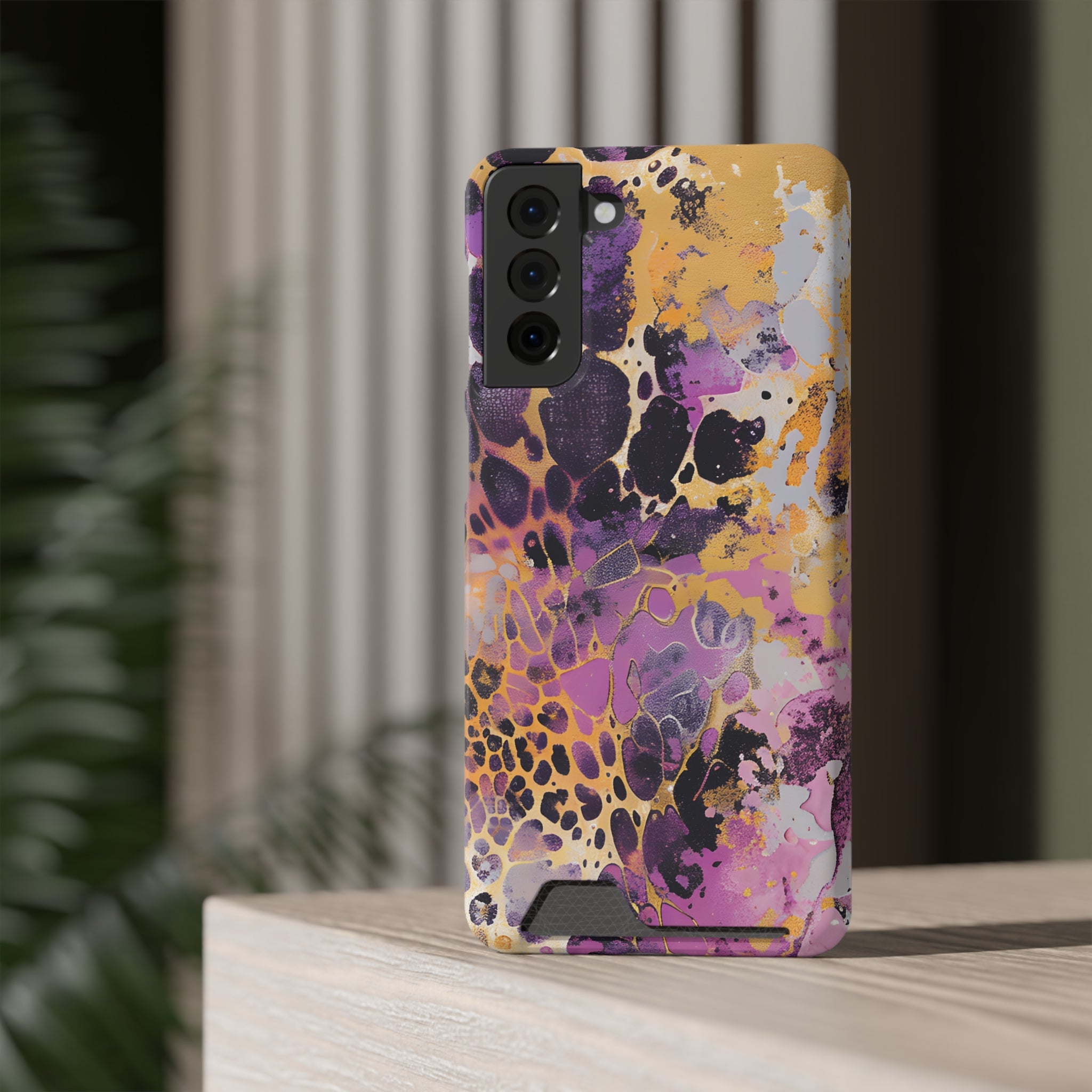 Abstract Marble Leopard Cardholder Case, Artsulli - Art is Long, Life is Short, Phone Case, , , , , , ,