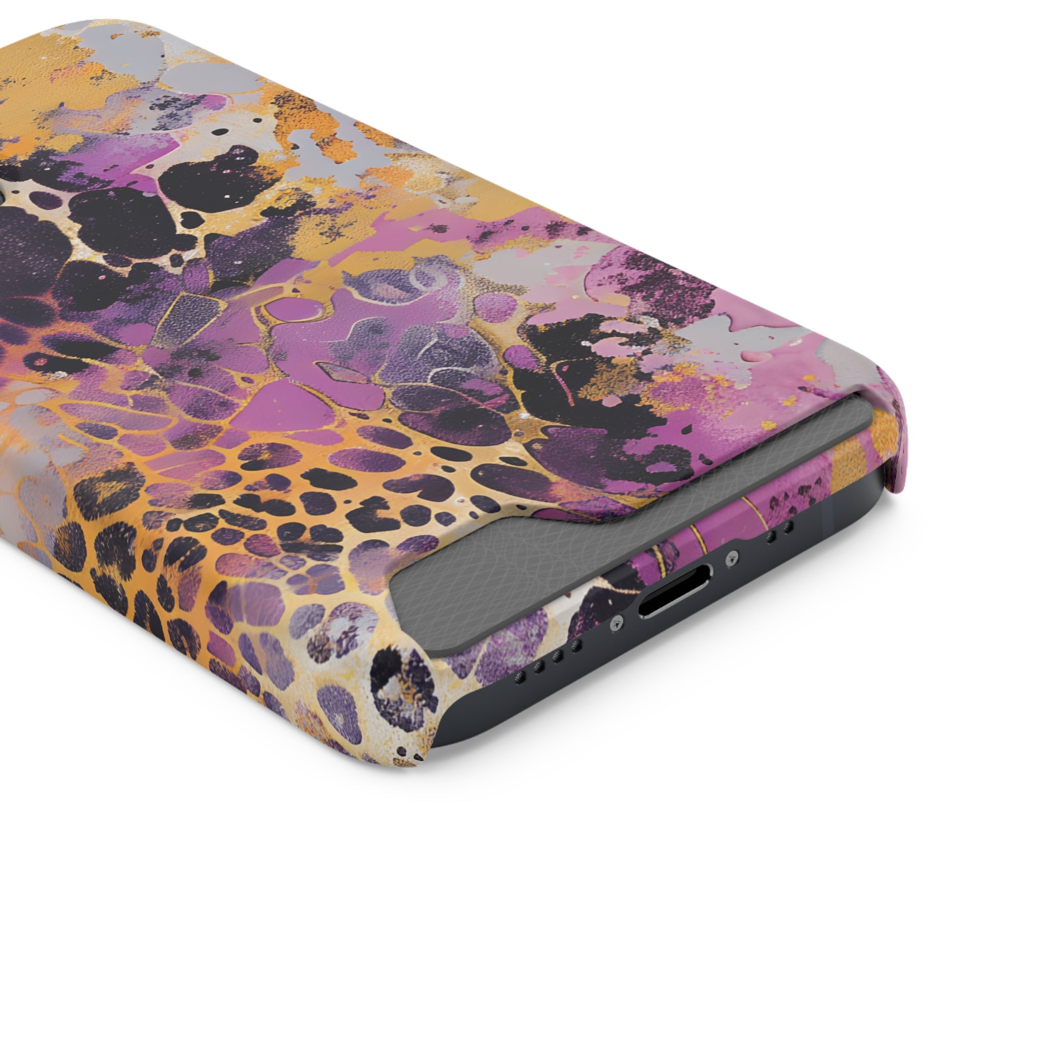 Abstract Marble Leopard Cardholder Case, Artsulli - Art is Long, Life is Short, Phone Case, , , , , , ,