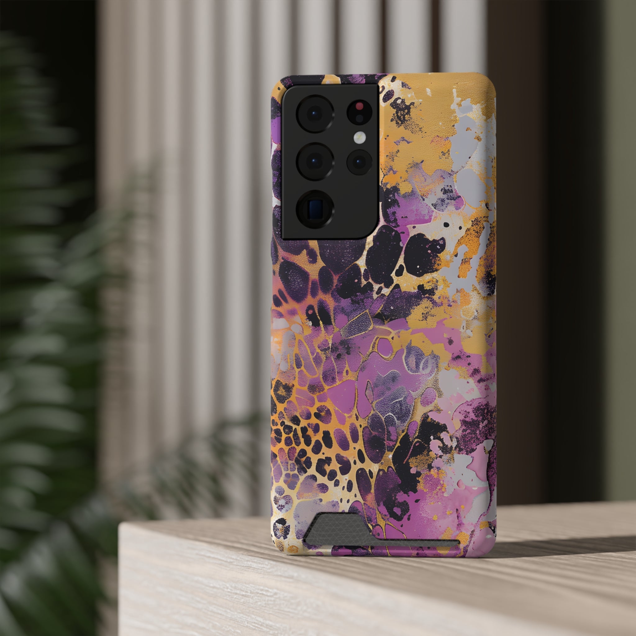 Abstract Marble Leopard Cardholder Case, Artsulli - Art is Long, Life is Short, Phone Case, , , , , , ,