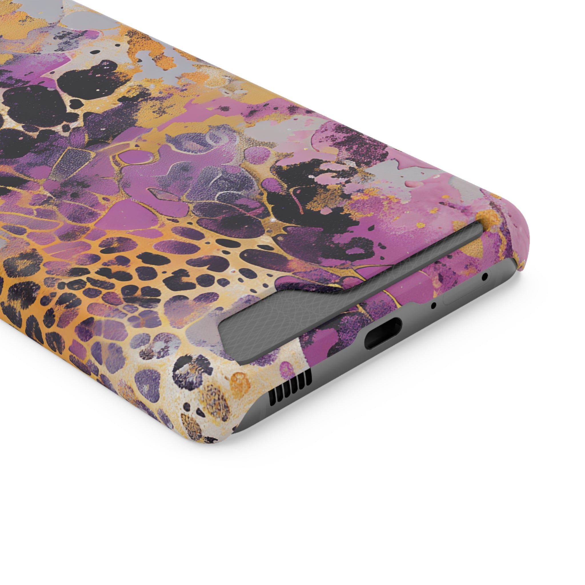 Abstract Marble Leopard Cardholder Case, Artsulli - Art is Long, Life is Short, Phone Case, , , , , , ,