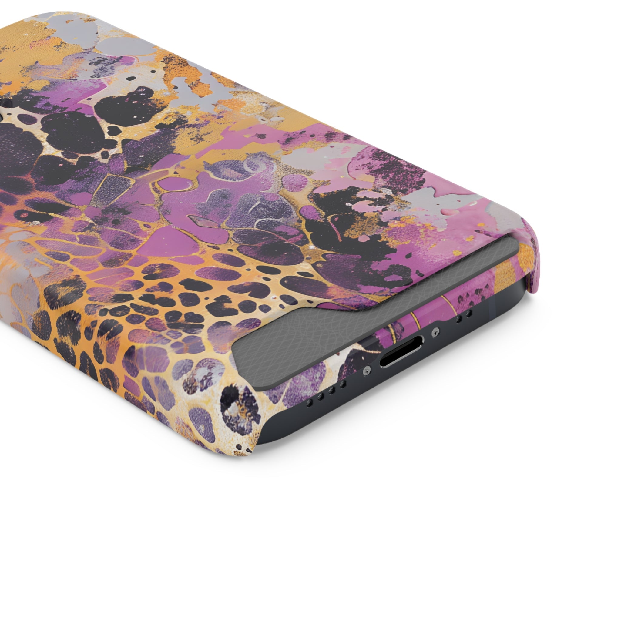Abstract Marble Leopard Cardholder Case, Artsulli - Art is Long, Life is Short, Phone Case, , , , , , ,