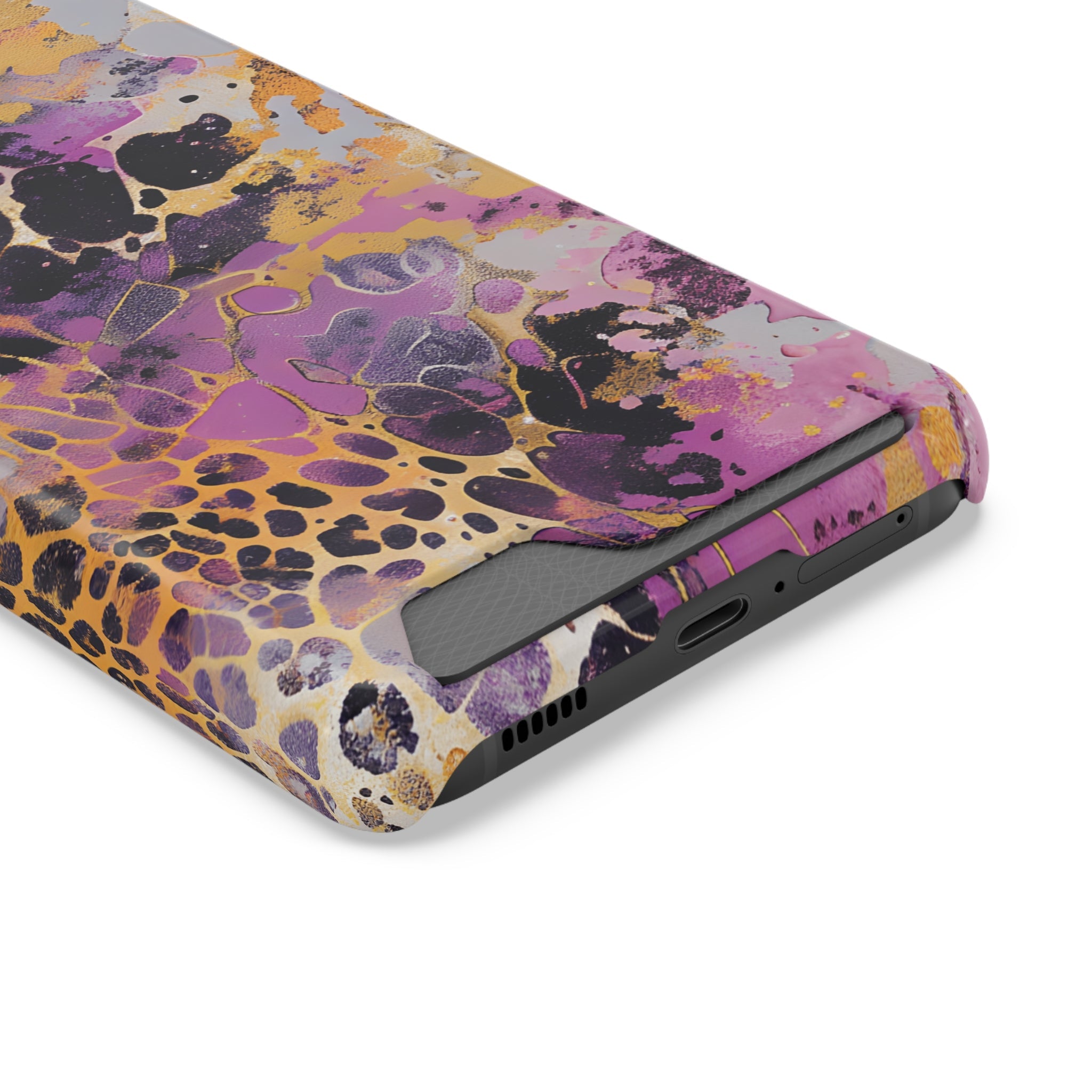 Abstract Marble Leopard Cardholder Case, Artsulli - Art is Long, Life is Short, Phone Case, , , , , , ,