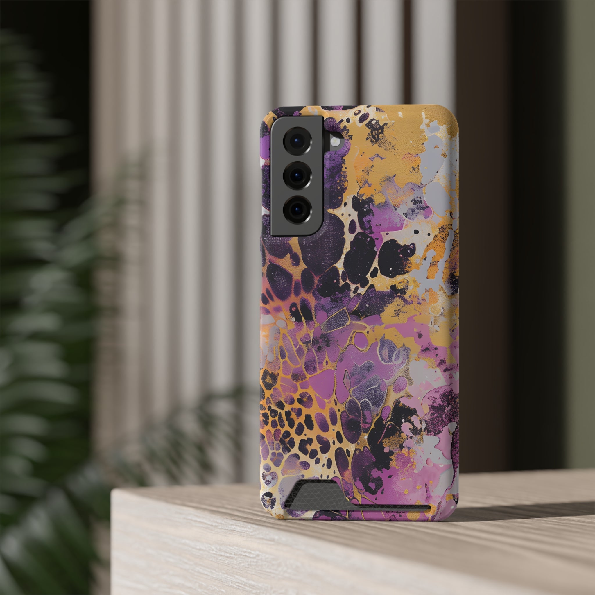Abstract Marble Leopard Cardholder Case, Artsulli - Art is Long, Life is Short, Phone Case, , , , , , ,