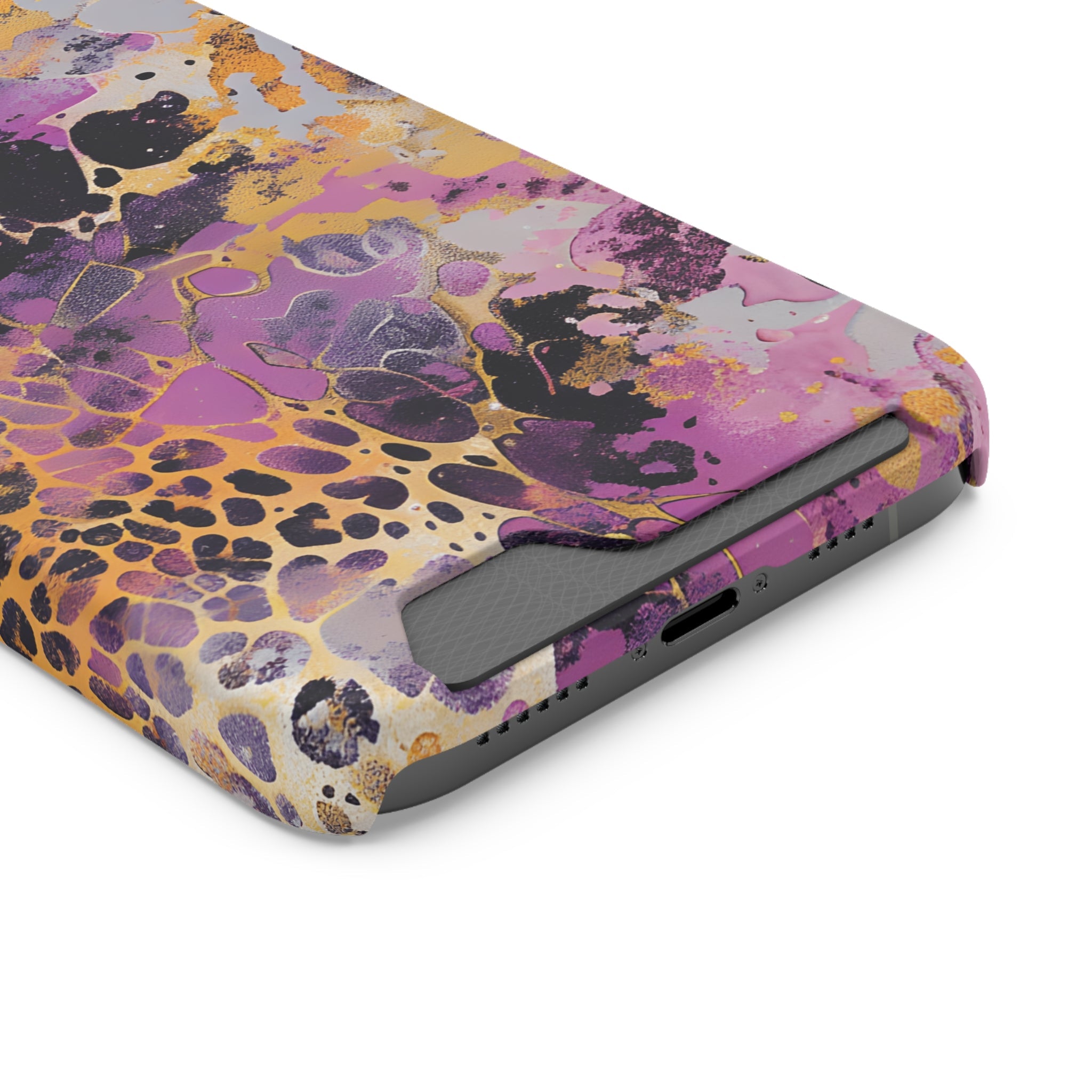 Abstract Marble Leopard Cardholder Case, Artsulli - Art is Long, Life is Short, Phone Case, , , , , , ,