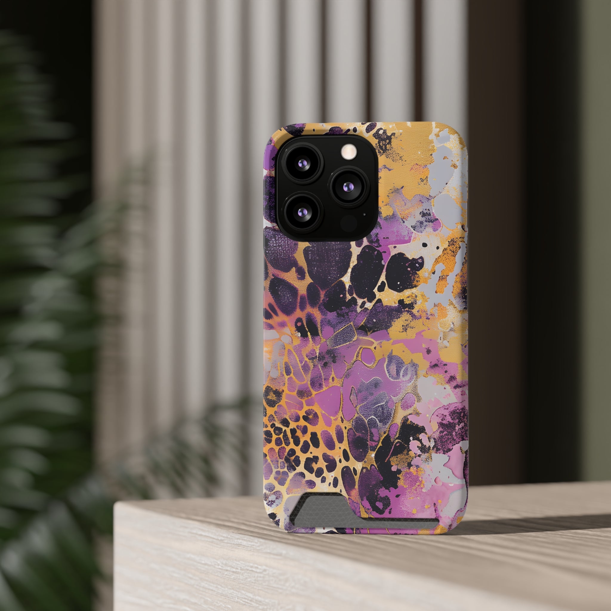 Abstract Marble Leopard Cardholder Case, Artsulli - Art is Long, Life is Short, Phone Case, , , , , , ,
