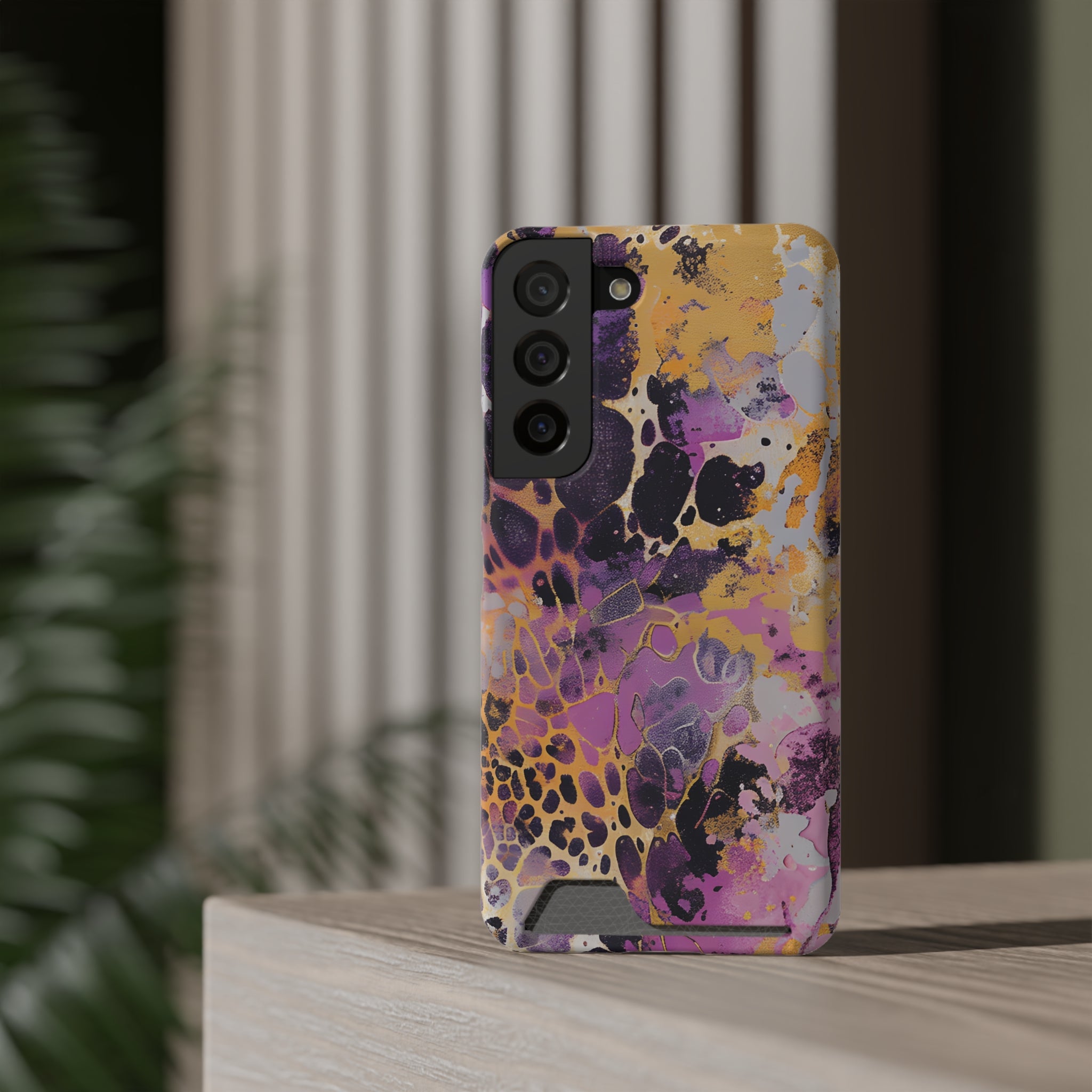 Abstract Marble Leopard Cardholder Case, Artsulli - Art is Long, Life is Short, Phone Case, , , , , , ,