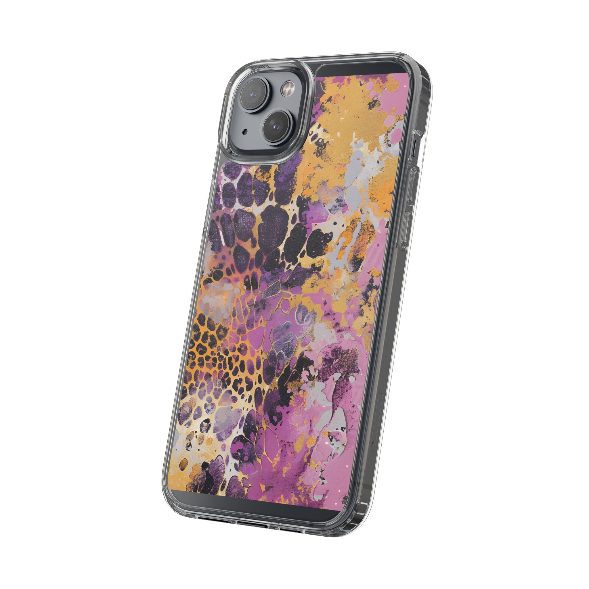 Abstract Purple Gold Fluid Art Clear Case, Artsulli - Art is Long, Life is Short, Phone Case, , , , , , ,