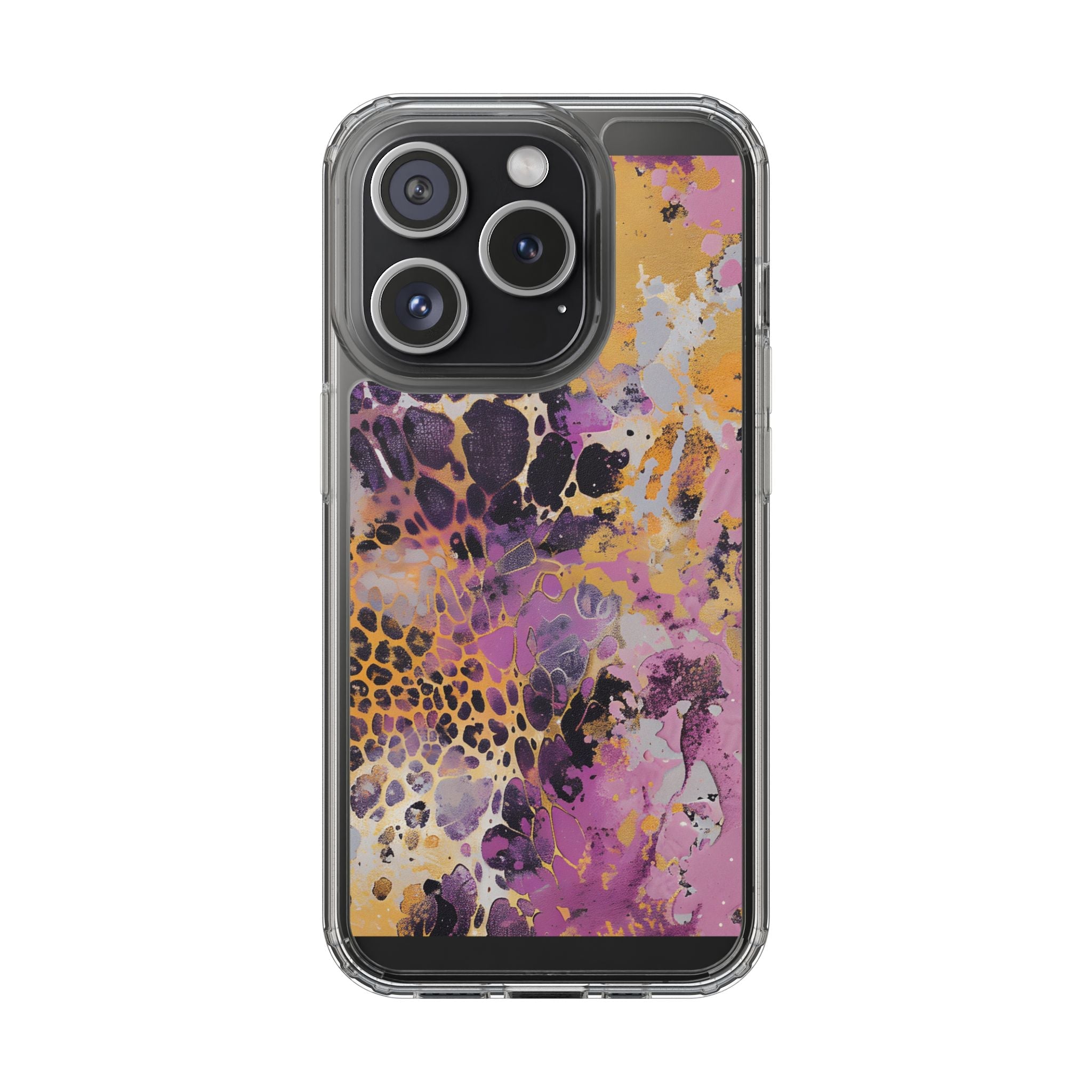 Abstract Purple Gold Fluid Art Clear Case, Artsulli - Art is Long, Life is Short, Phone Case, Size, iPhone 15 Pro, Surface, Without gift packaging, , , 95769446939003092884