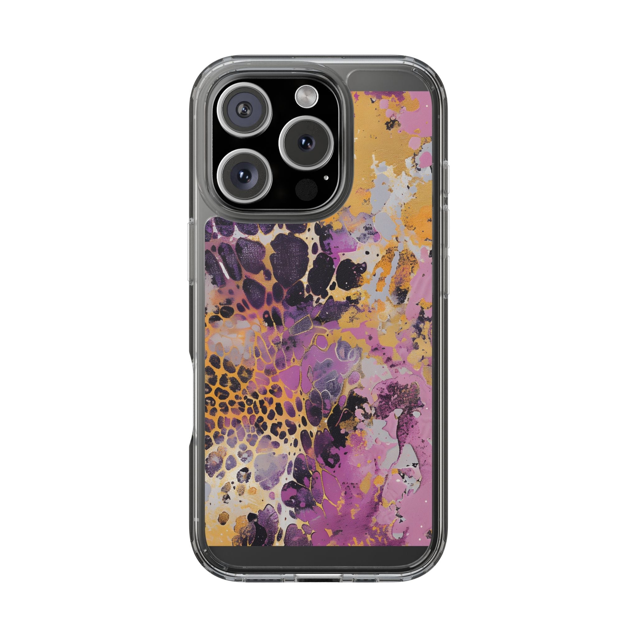 Abstract Purple Gold Fluid Art Clear Case, Artsulli - Art is Long, Life is Short, Phone Case, Size, iPhone 16 Pro, Surface, Without gift packaging, , , 12493031401610073195