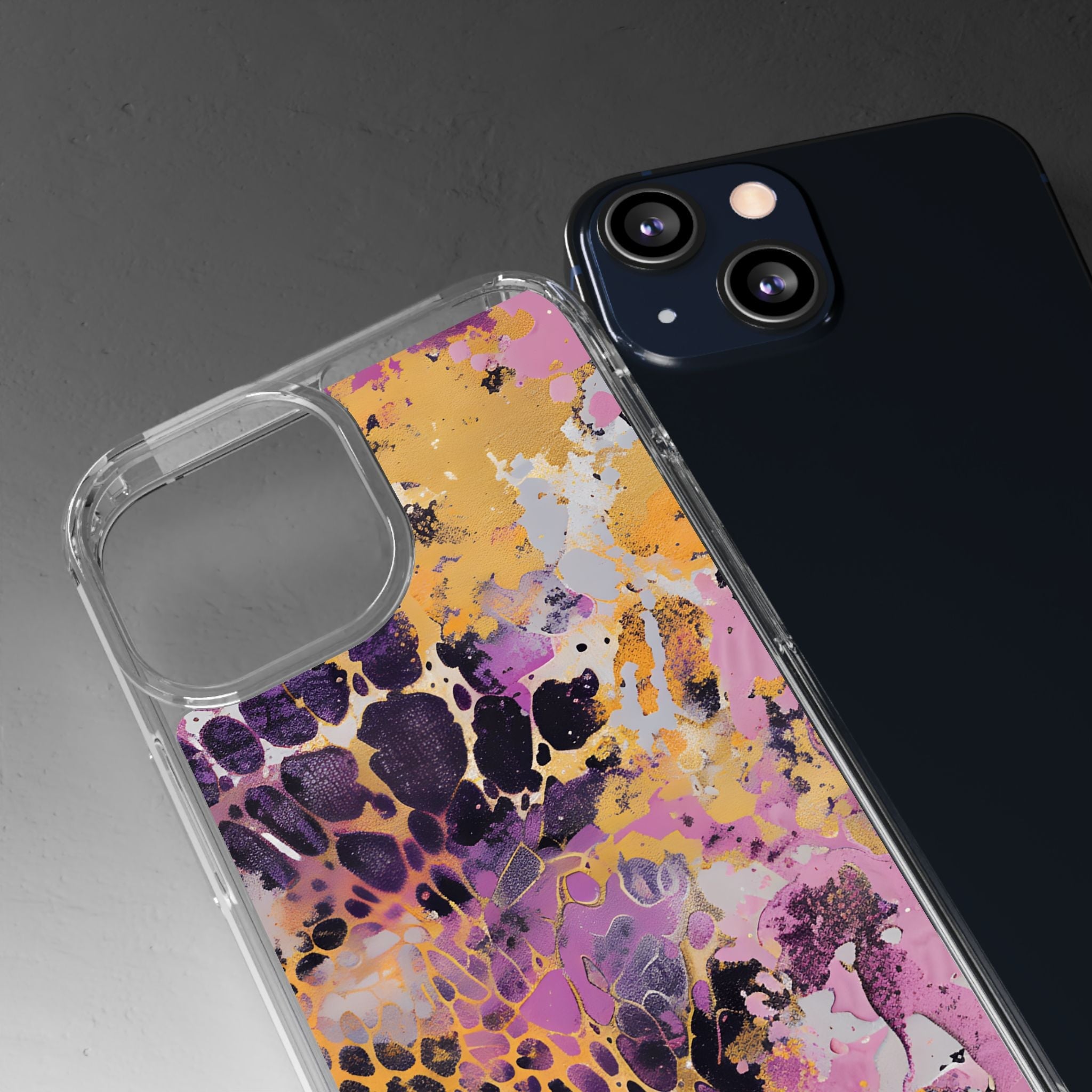 Abstract Purple Gold Fluid Art Clear Case, Artsulli - Art is Long, Life is Short, Phone Case, , , , , , ,