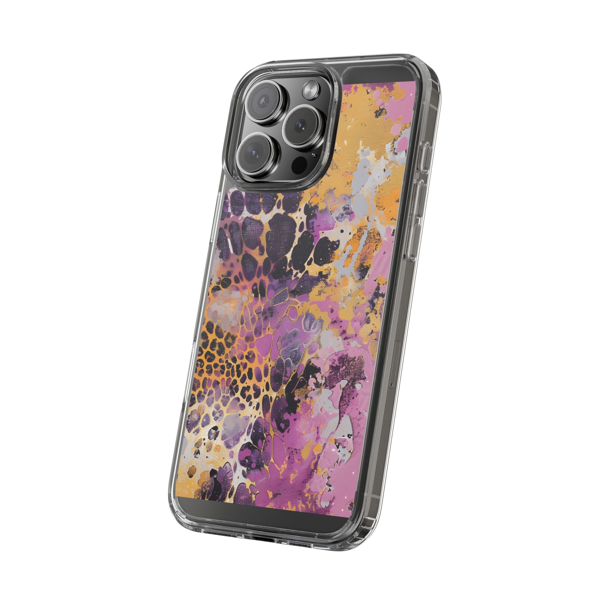 Abstract Purple Gold Fluid Art Clear Case, Artsulli - Art is Long, Life is Short, Phone Case, , , , , , ,