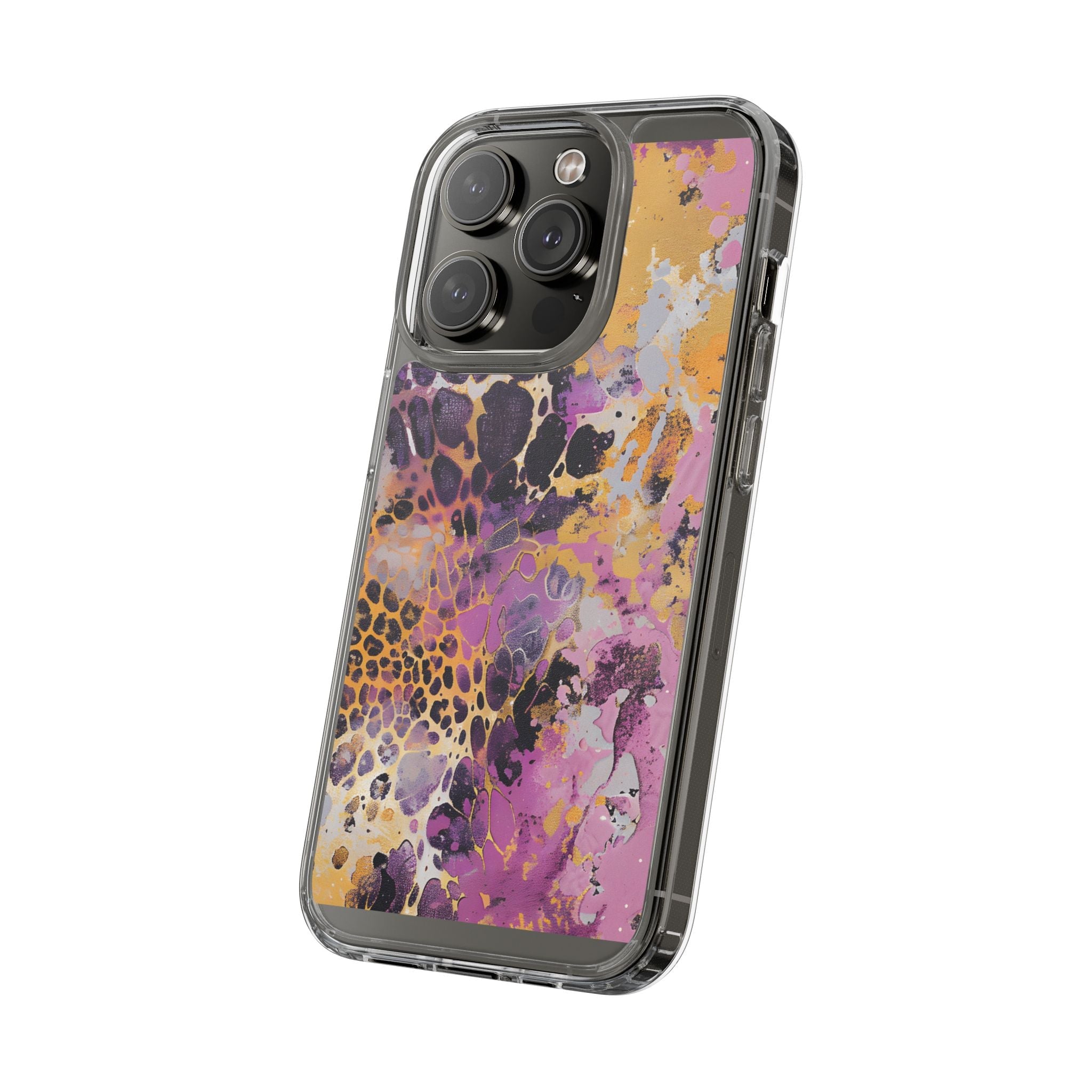 Abstract Purple Gold Fluid Art Clear Case, Artsulli - Art is Long, Life is Short, Phone Case, , , , , , ,
