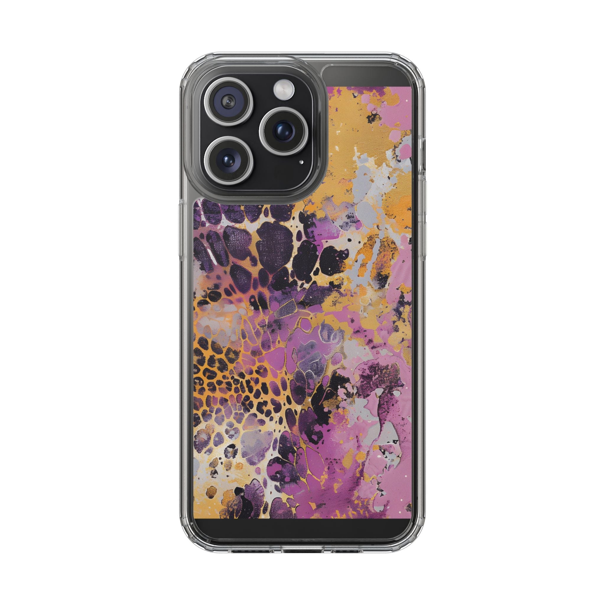 Abstract Purple Gold Fluid Art Clear Case, Artsulli - Art is Long, Life is Short, Phone Case, Size, iPhone 15 Pro Max, Surface, Without gift packaging, , , 24573598105160148961