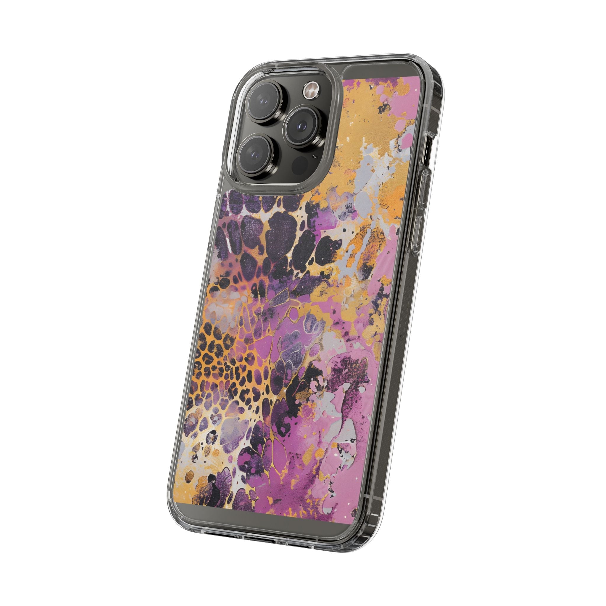 Abstract Purple Gold Fluid Art Clear Case, Artsulli - Art is Long, Life is Short, Phone Case, , , , , , ,