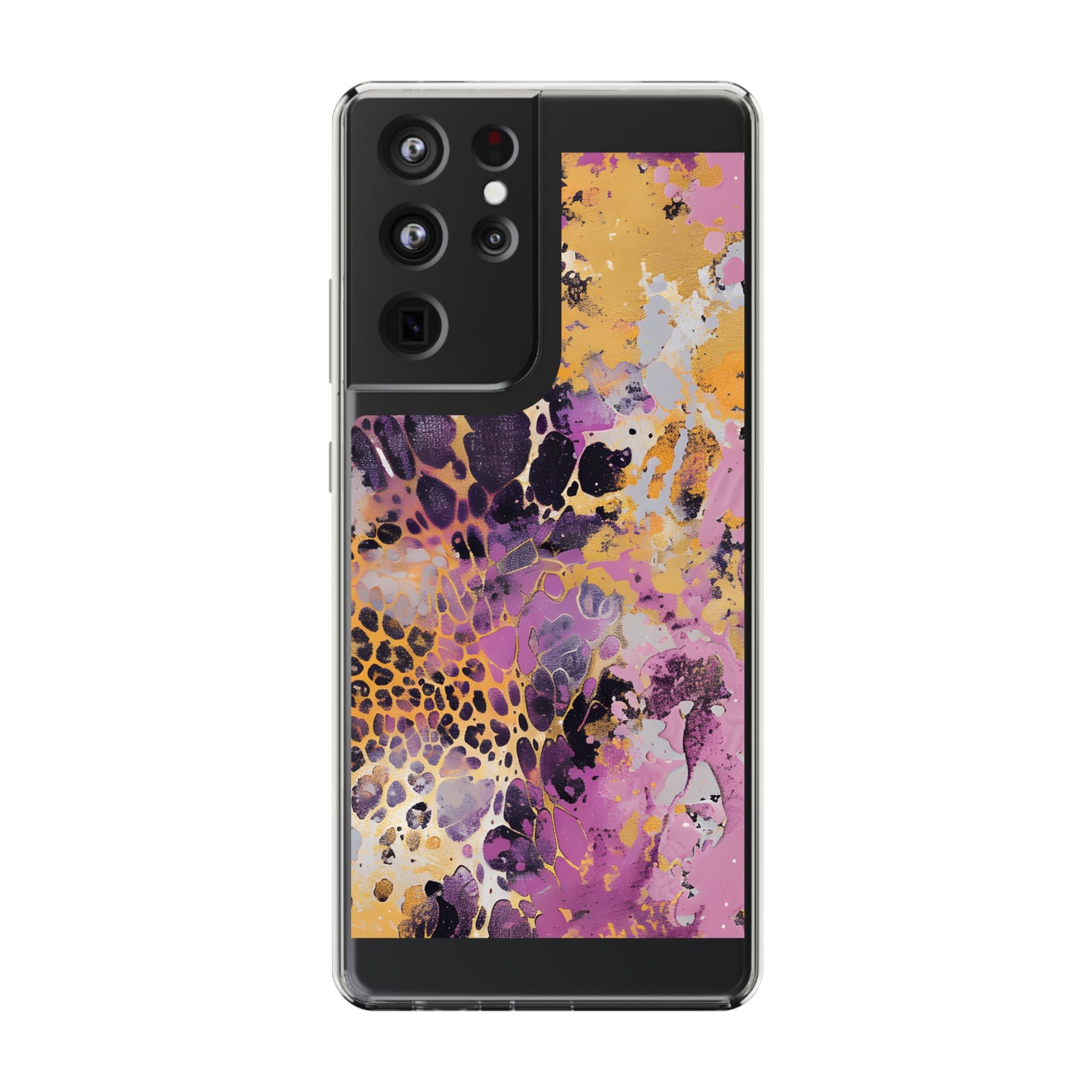 Abstract Purple Gold Fluid Art Clear Case, Artsulli - Art is Long, Life is Short, Phone Case, Size, Samsung Galaxy S21 Ultra, Surface, Without gift packaging, , , 25144538239737424544