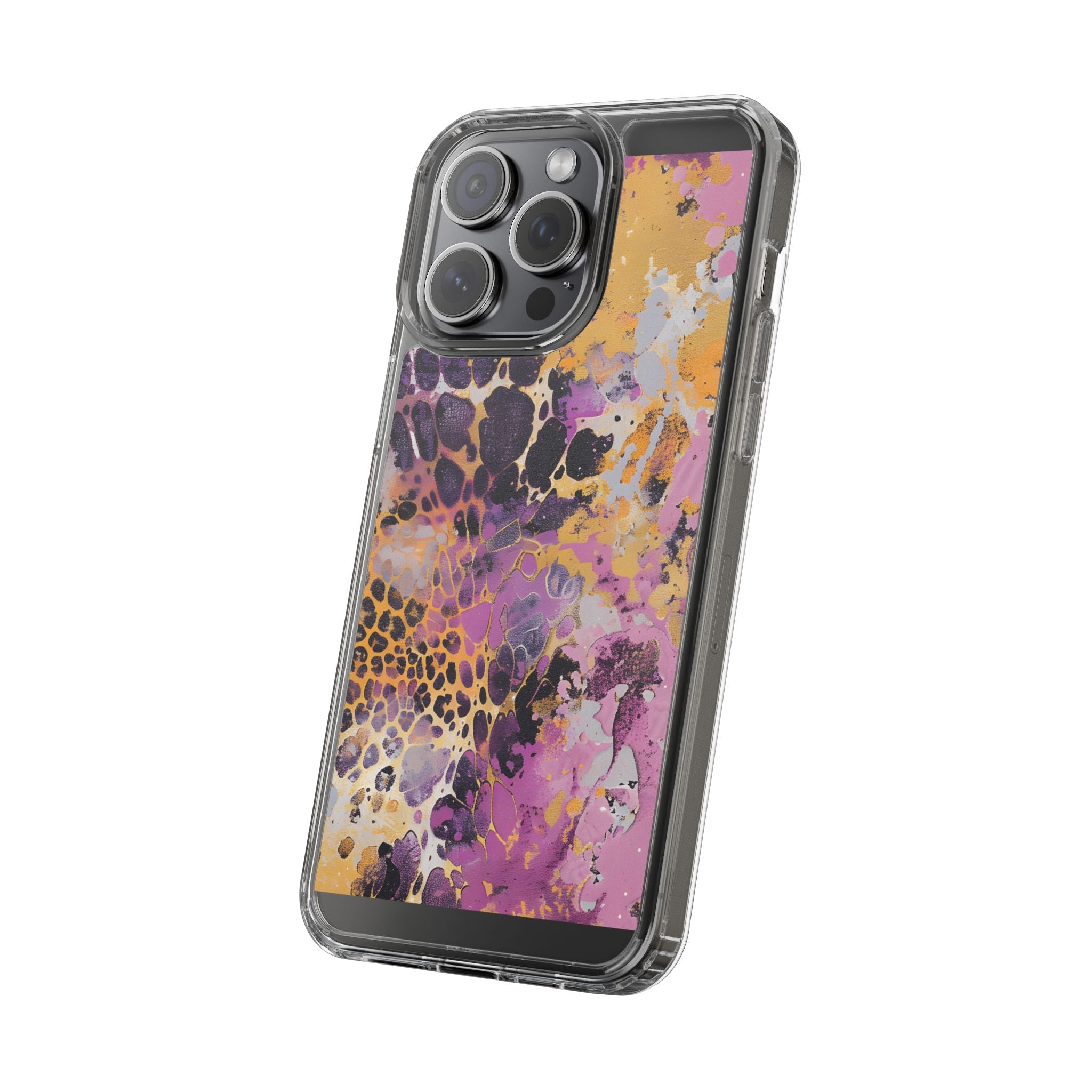 Abstract Purple Gold Fluid Art Clear Case, Artsulli - Art is Long, Life is Short, Phone Case, , , , , , ,