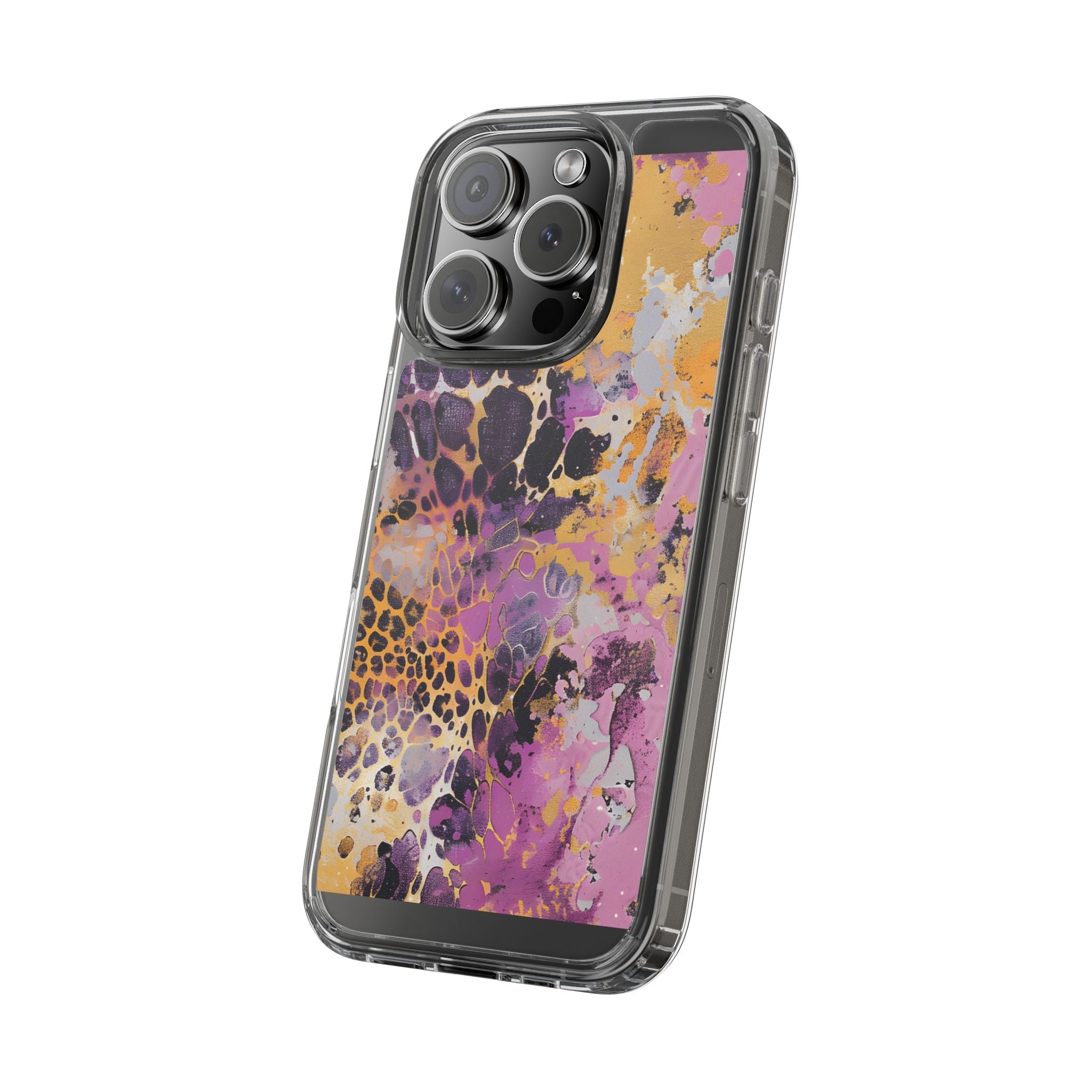Abstract Purple Gold Fluid Art Clear Case, Artsulli - Art is Long, Life is Short, Phone Case, , , , , , ,