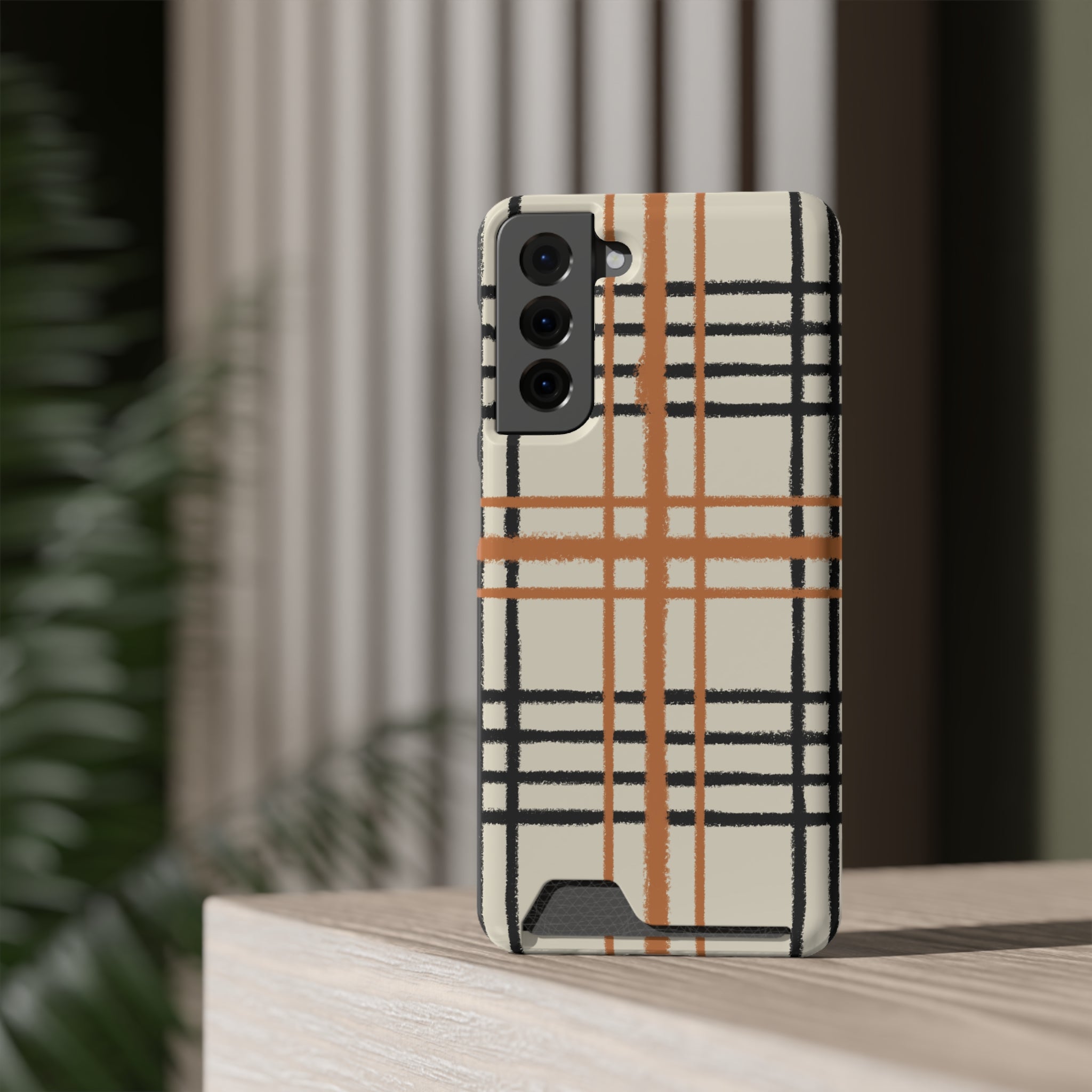 Black and Brown Plaid Phone Case, Artsulli - Art is Long, Life is Short, Phone Case, , , , , , ,