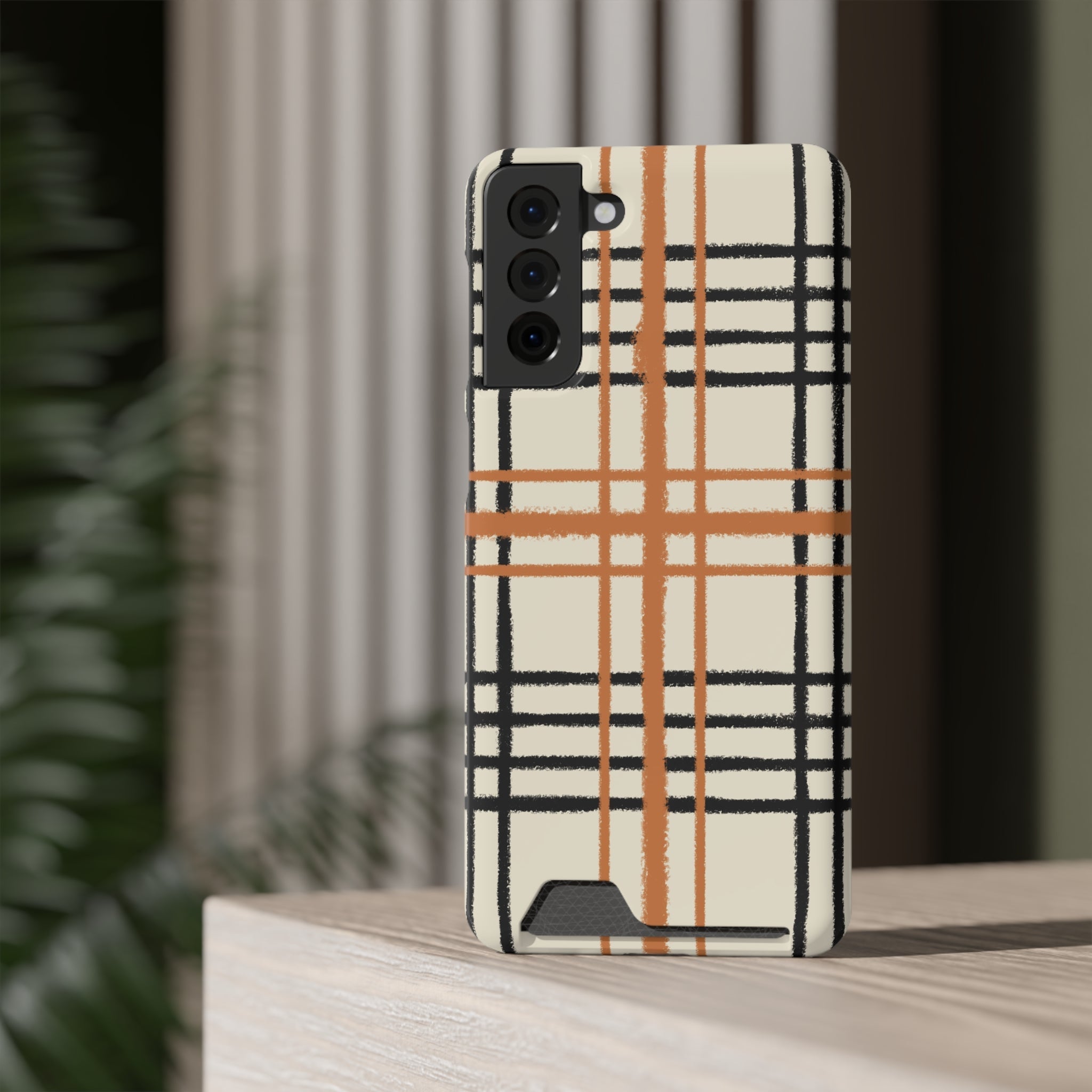 Black and Brown Plaid Phone Case, Artsulli - Art is Long, Life is Short, Phone Case, , , , , , ,