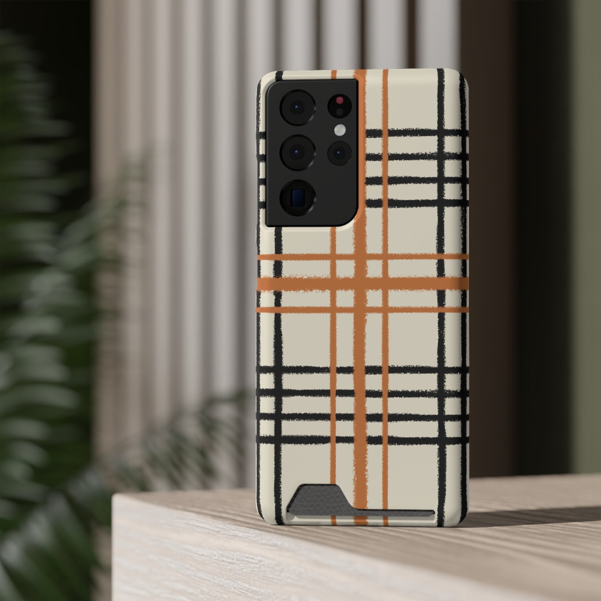 Black and Brown Plaid Phone Case, Artsulli - Art is Long, Life is Short, Phone Case, , , , , , ,