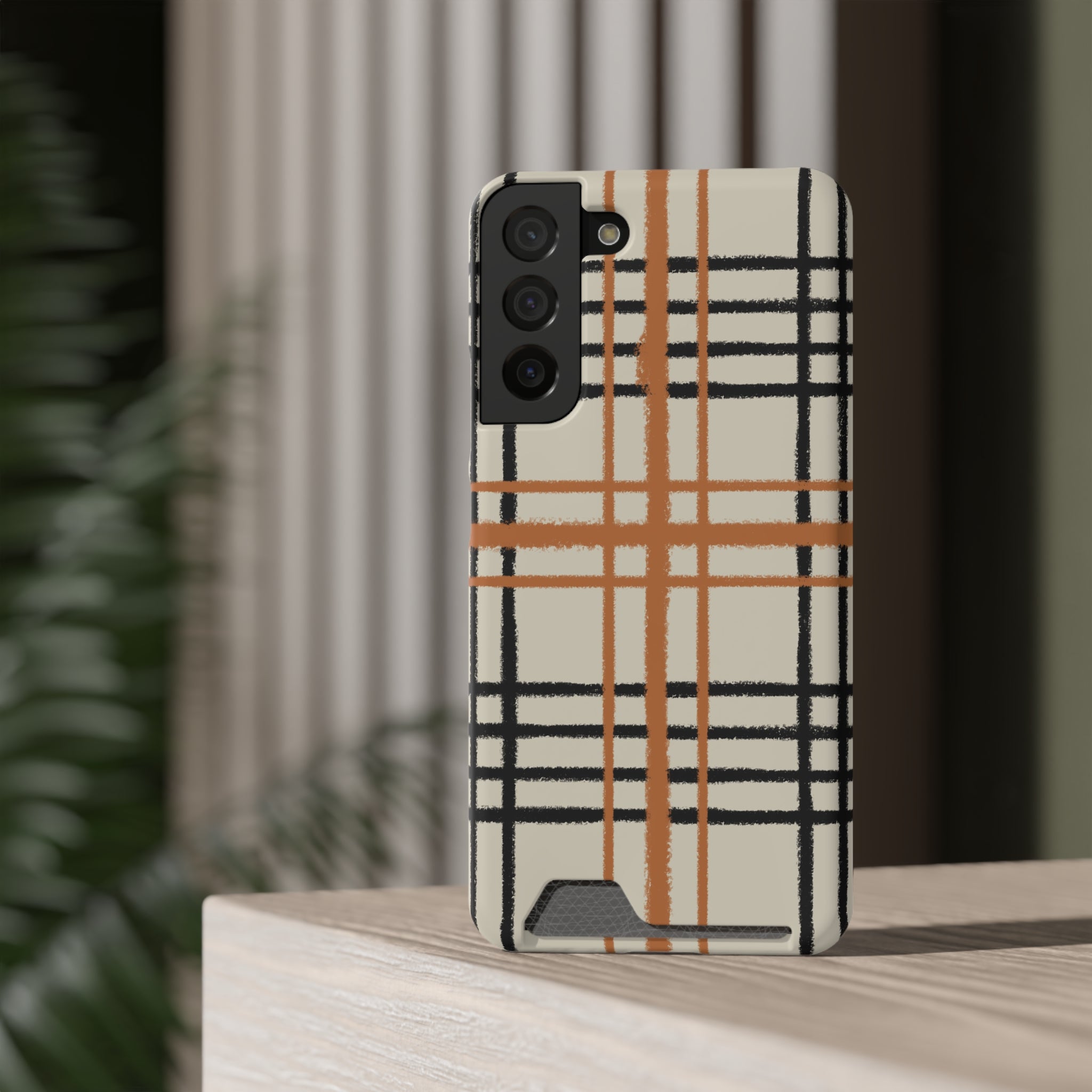 Black and Brown Plaid Phone Case, Artsulli - Art is Long, Life is Short, Phone Case, , , , , , ,