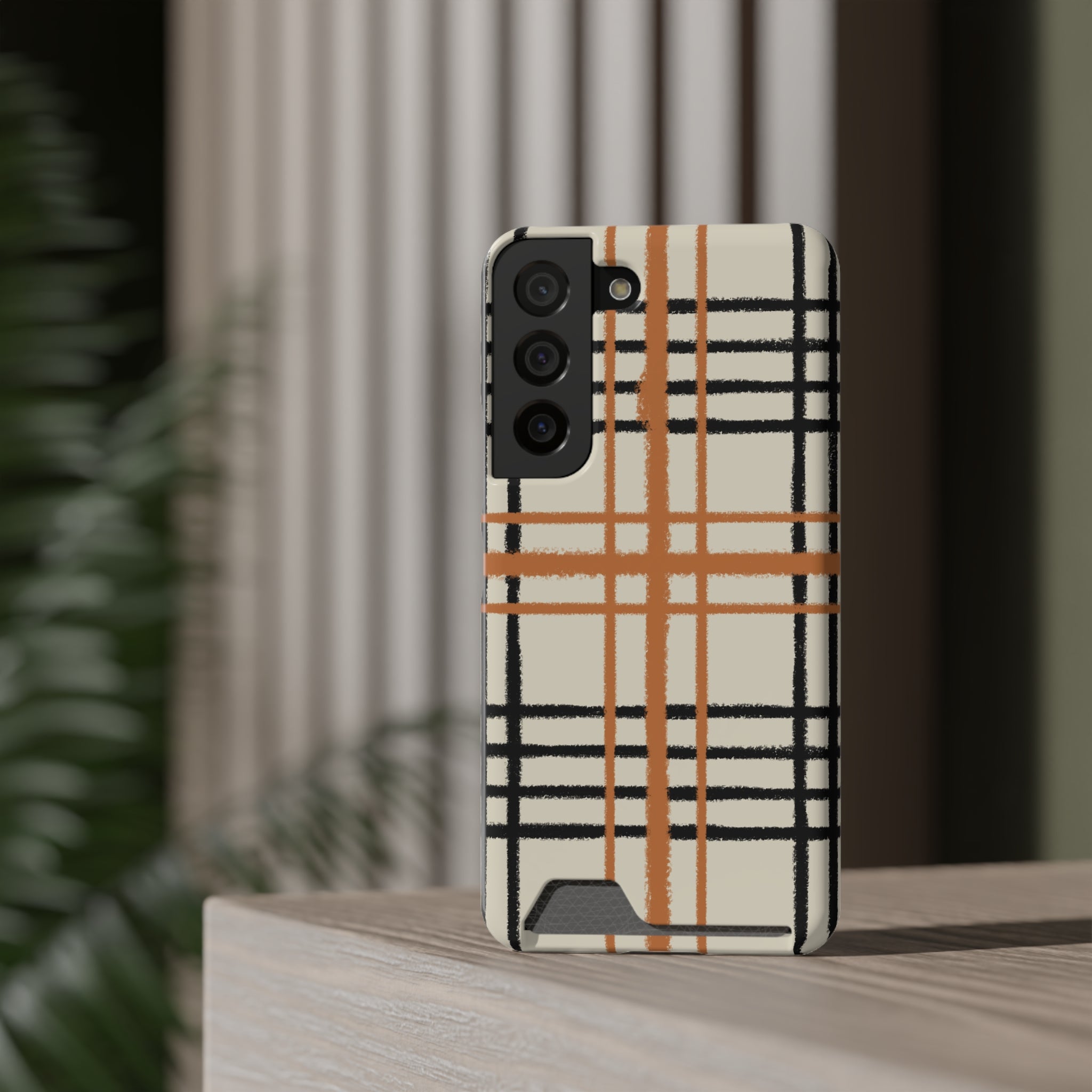 Black and Brown Plaid Phone Case, Artsulli - Art is Long, Life is Short, Phone Case, , , , , , ,