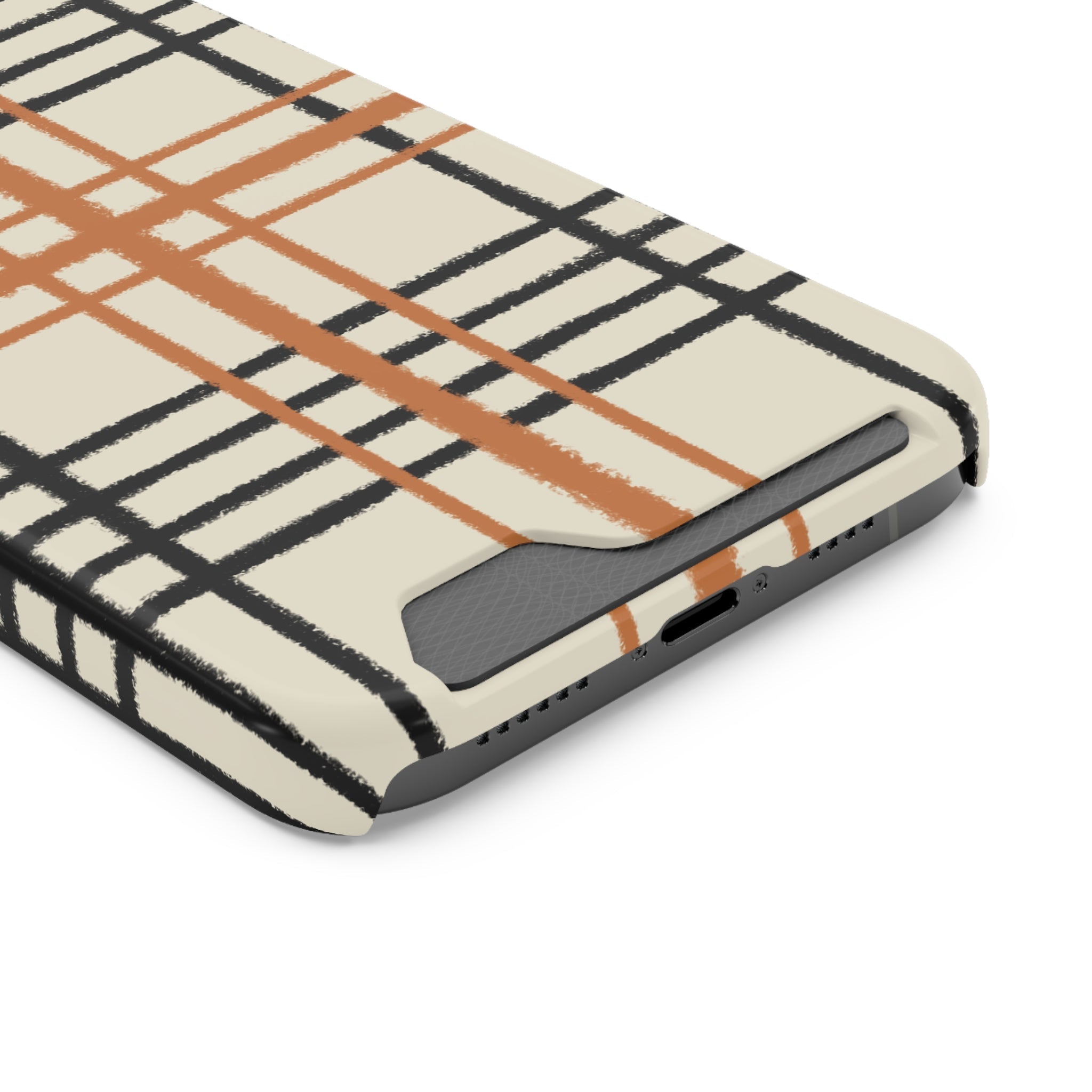 Black and Brown Plaid Phone Case, Artsulli - Art is Long, Life is Short, Phone Case, , , , , , ,