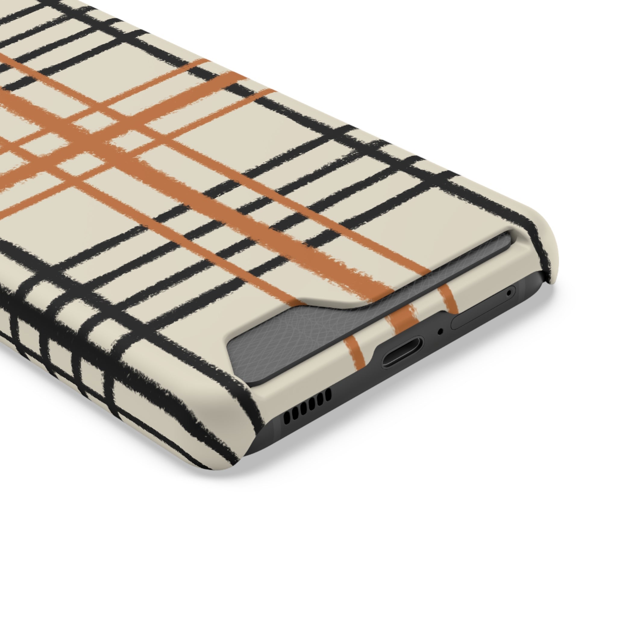 Black and Brown Plaid Phone Case, Artsulli - Art is Long, Life is Short, Phone Case, , , , , , ,