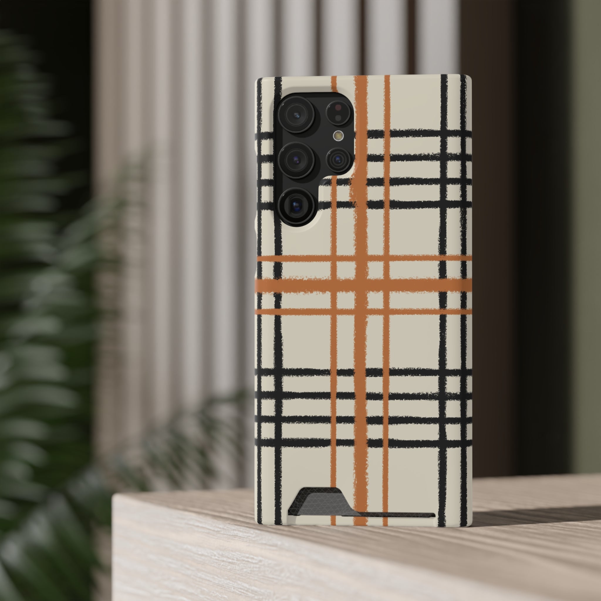 Black and Brown Plaid Phone Case, Artsulli - Art is Long, Life is Short, Phone Case, , , , , , ,