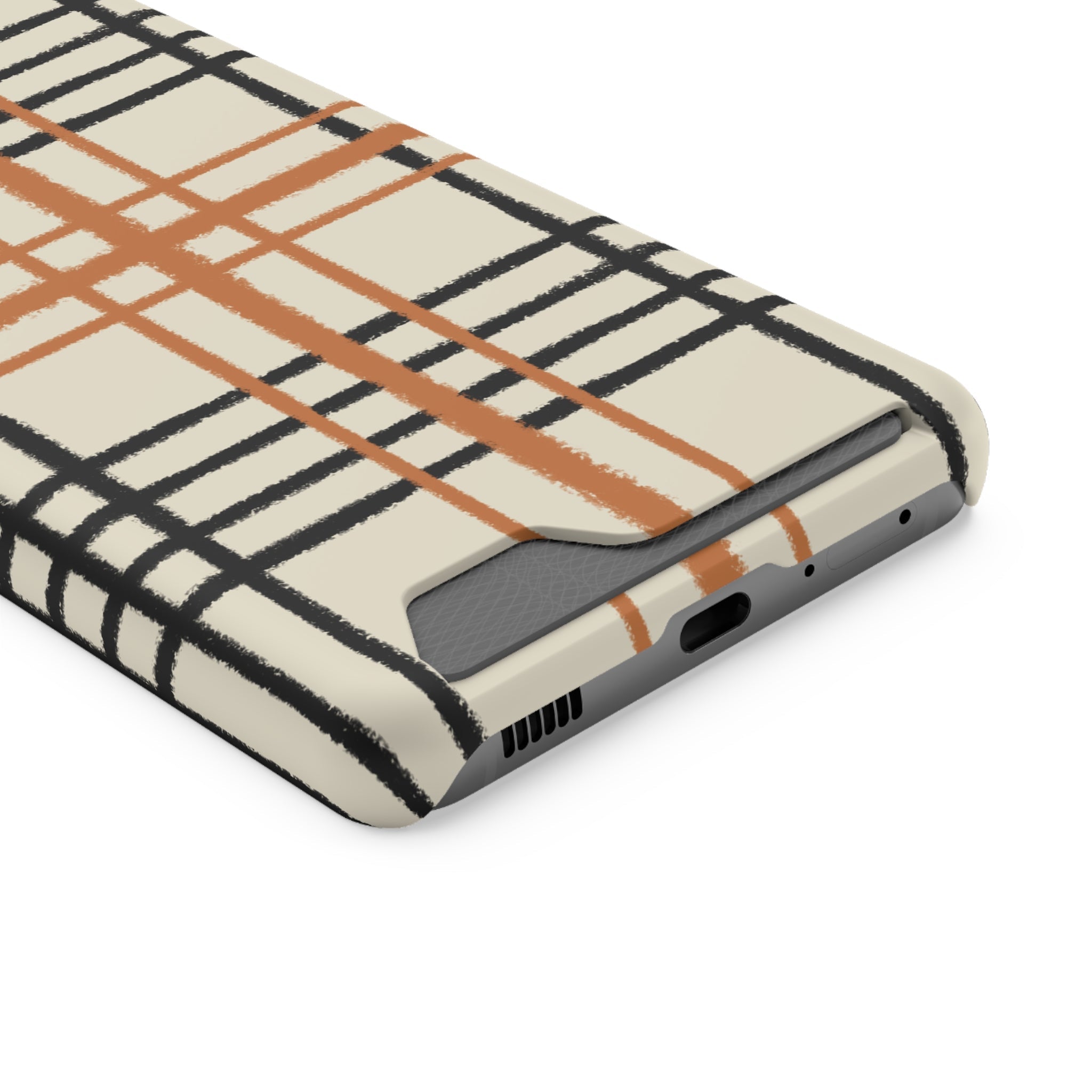 Black and Brown Plaid Phone Case, Artsulli - Art is Long, Life is Short, Phone Case, , , , , , ,