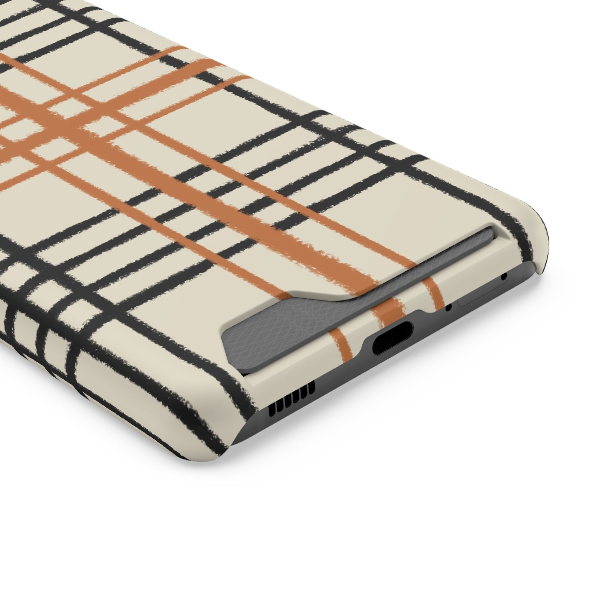Black and Brown Plaid Phone Case, Artsulli - Art is Long, Life is Short, Phone Case, , , , , , ,