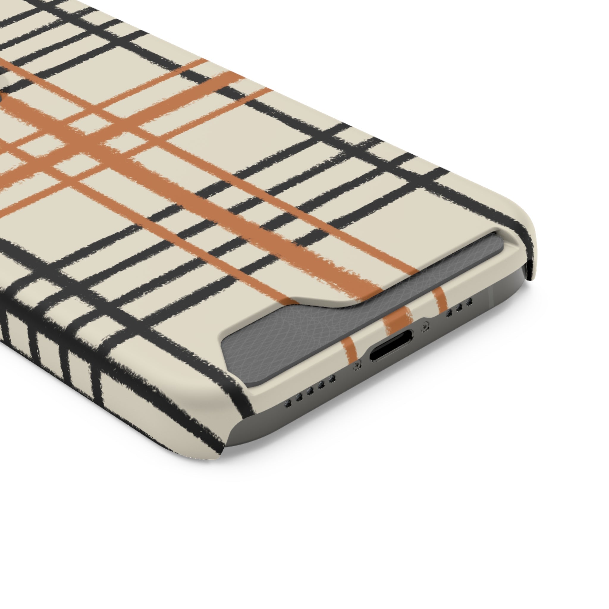 Black and Brown Plaid Phone Case, Artsulli - Art is Long, Life is Short, Phone Case, , , , , , ,
