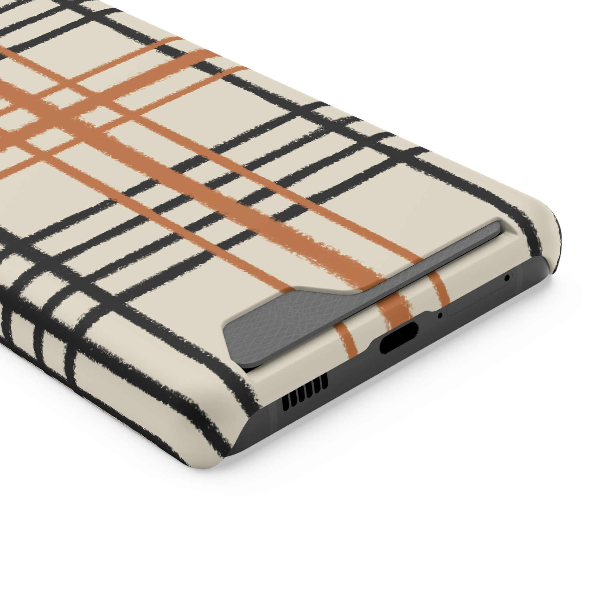 Black and Brown Plaid Phone Case, Artsulli - Art is Long, Life is Short, Phone Case, , , , , , ,