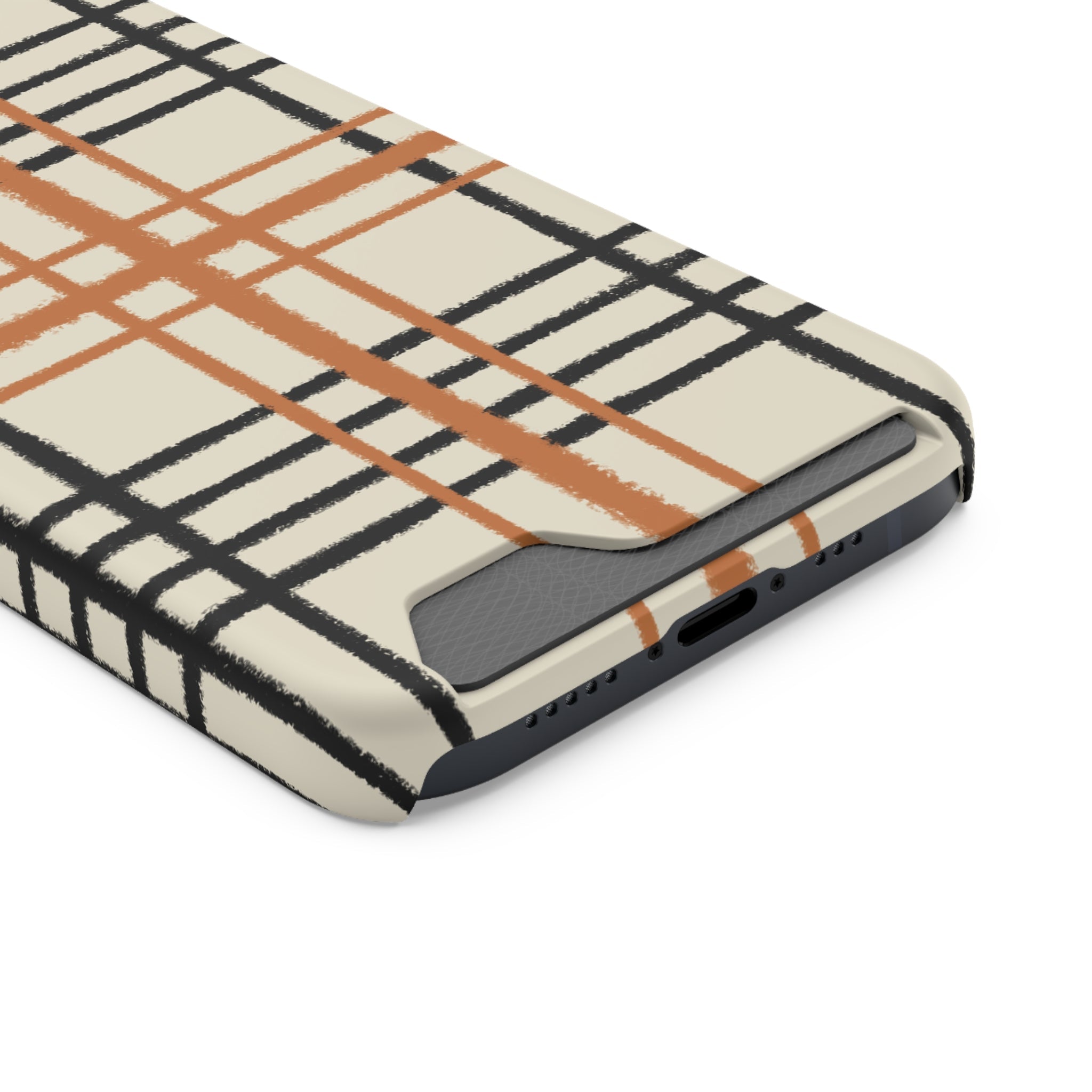 Black and Brown Plaid Phone Case, Artsulli - Art is Long, Life is Short, Phone Case, , , , , , ,