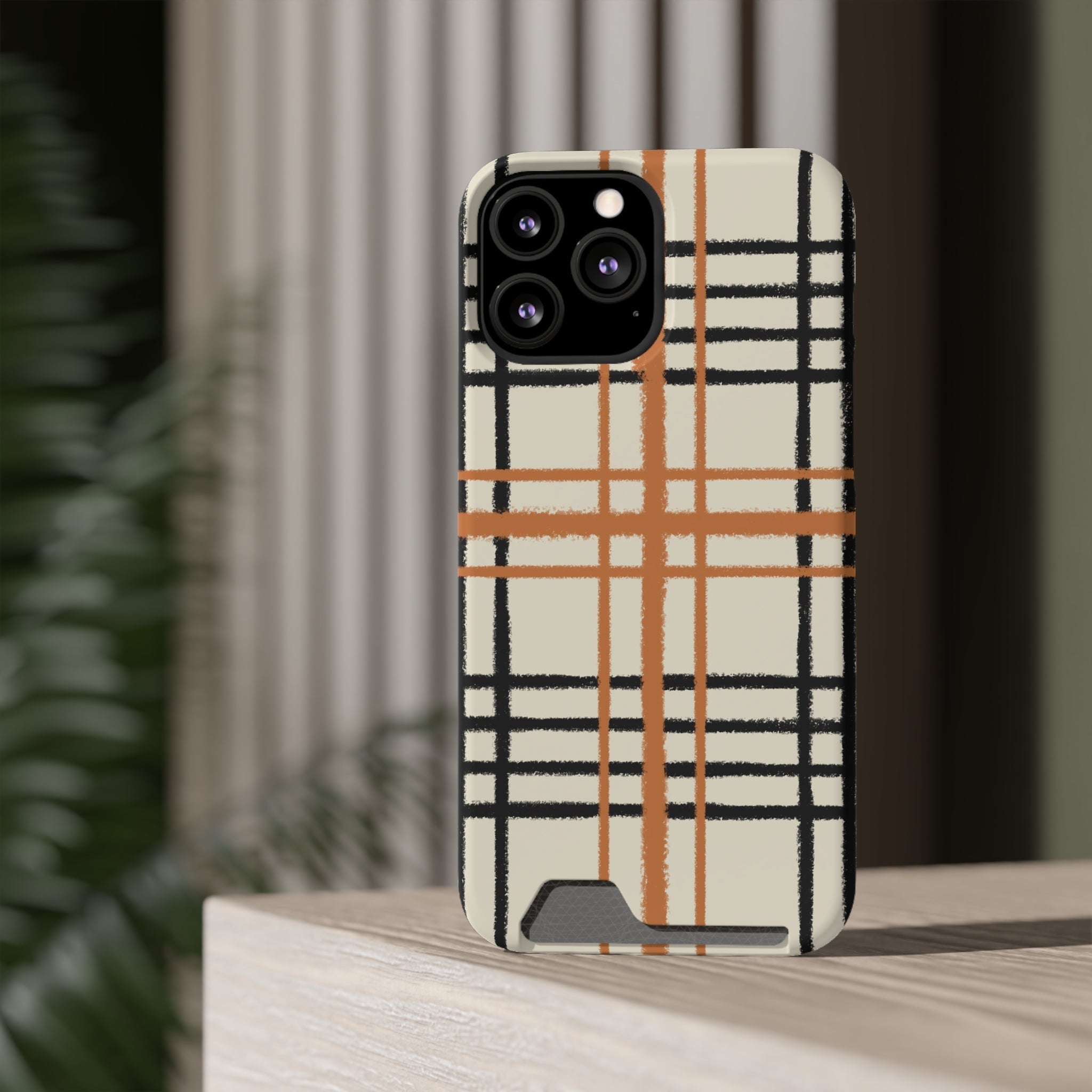 Black and Brown Plaid Phone Case, Artsulli - Art is Long, Life is Short, Phone Case, , , , , , ,