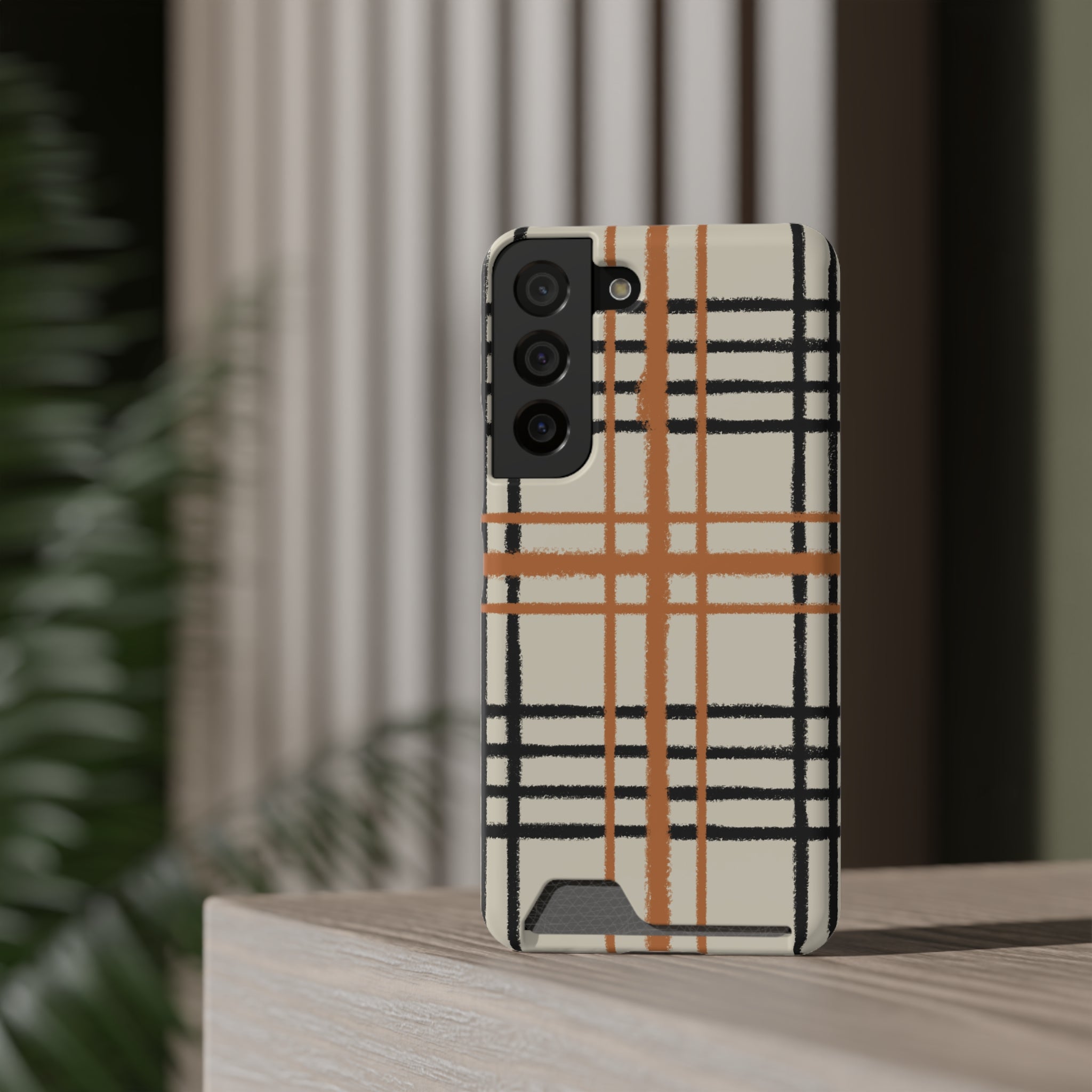 Black and Brown Plaid Phone Case, Artsulli - Art is Long, Life is Short, Phone Case, , , , , , ,