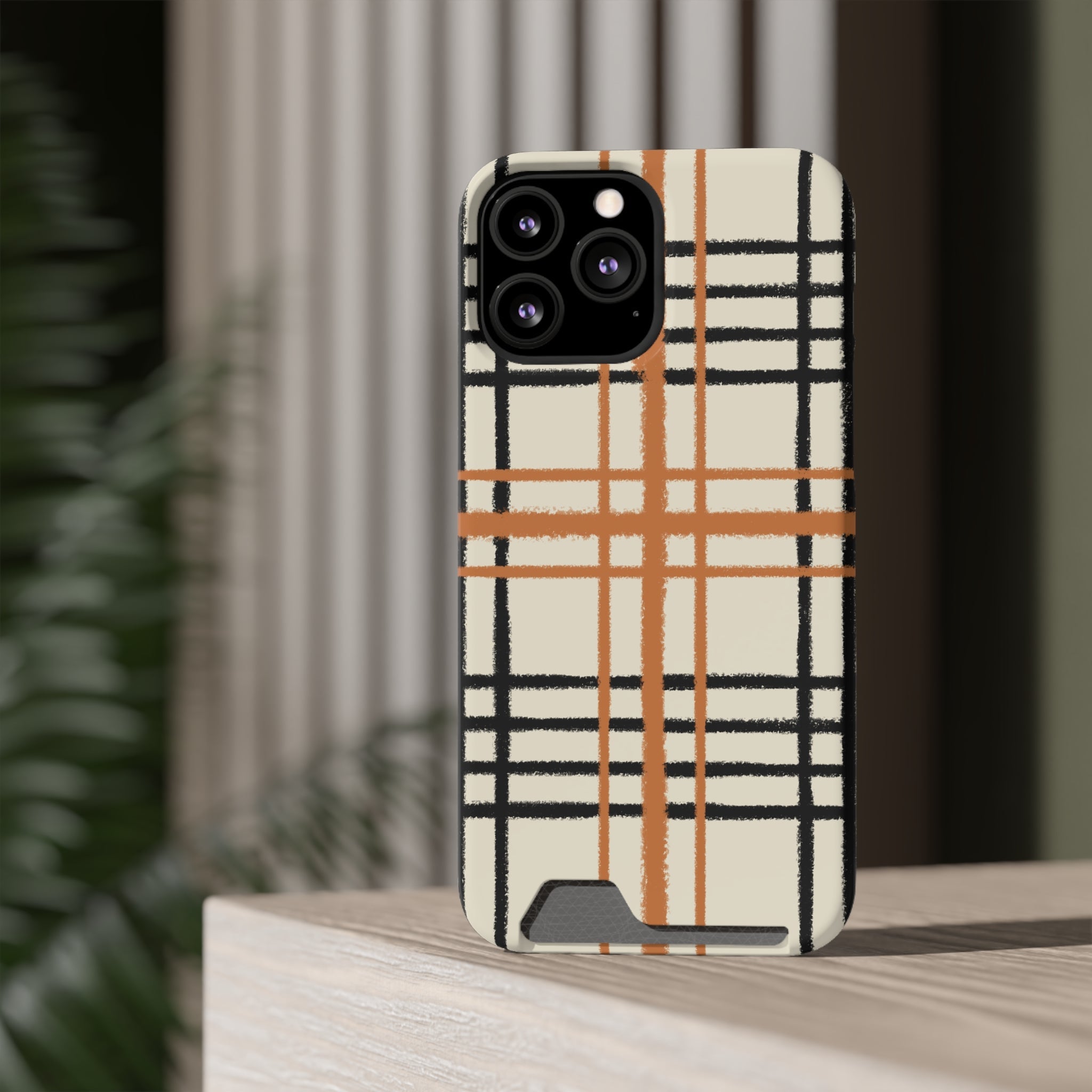 Black and Brown Plaid Phone Case, Artsulli - Art is Long, Life is Short, Phone Case, , , , , , ,