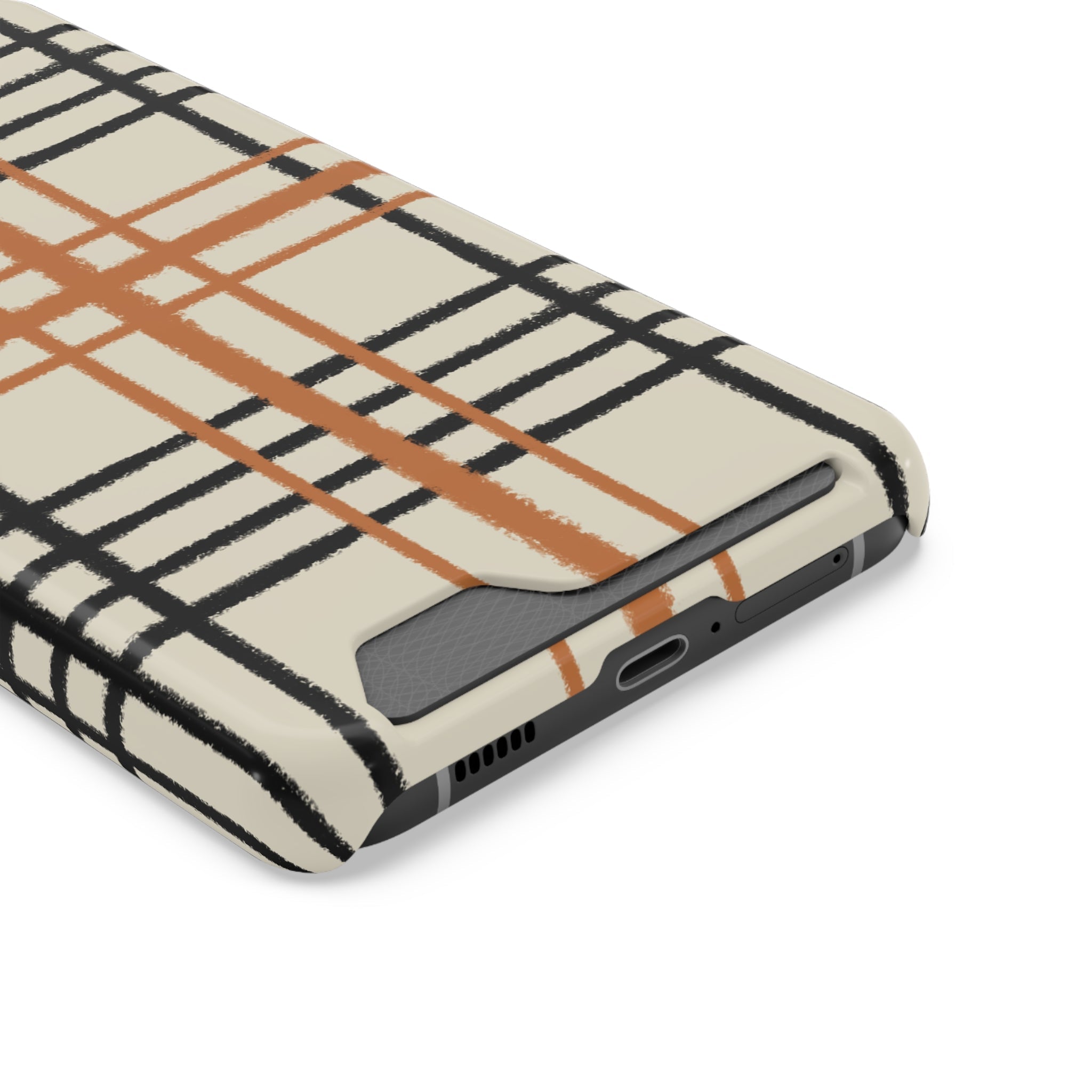 Black and Brown Plaid Phone Case, Artsulli - Art is Long, Life is Short, Phone Case, , , , , , ,