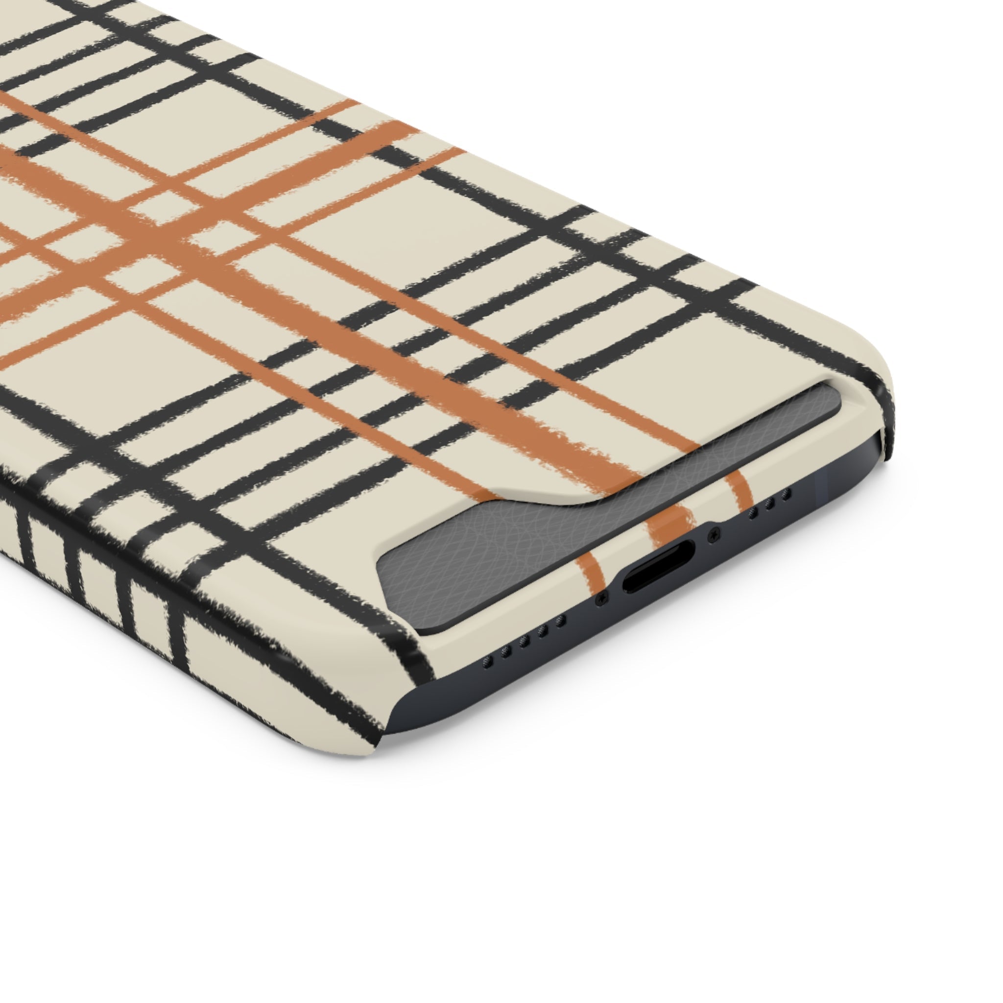 Black and Brown Plaid Phone Case, Artsulli - Art is Long, Life is Short, Phone Case, , , , , , ,