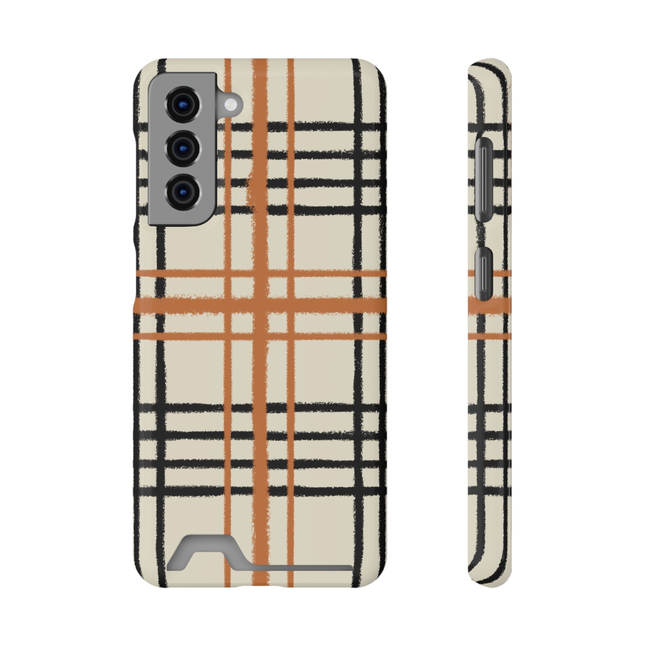 Black and Brown Plaid Phone Case, Artsulli - Art is Long, Life is Short, Phone Case, Size, Samsung Galaxy S21, Surface, Glossy, Shape, Without gift packaging, 25156747457668107380