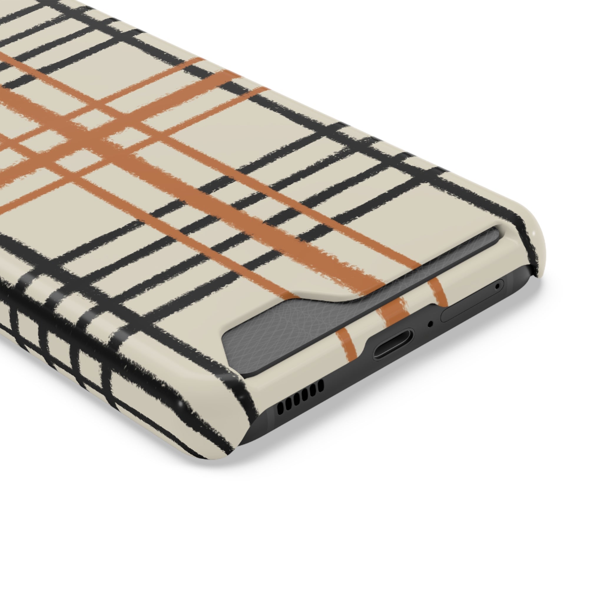 Black and Brown Plaid Phone Case, Artsulli - Art is Long, Life is Short, Phone Case, , , , , , ,