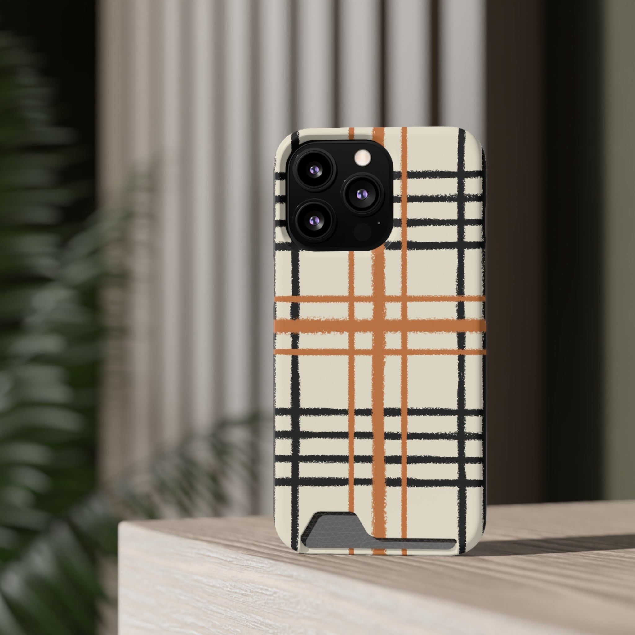 Black and Brown Plaid Phone Case, Artsulli - Art is Long, Life is Short, Phone Case, , , , , , ,