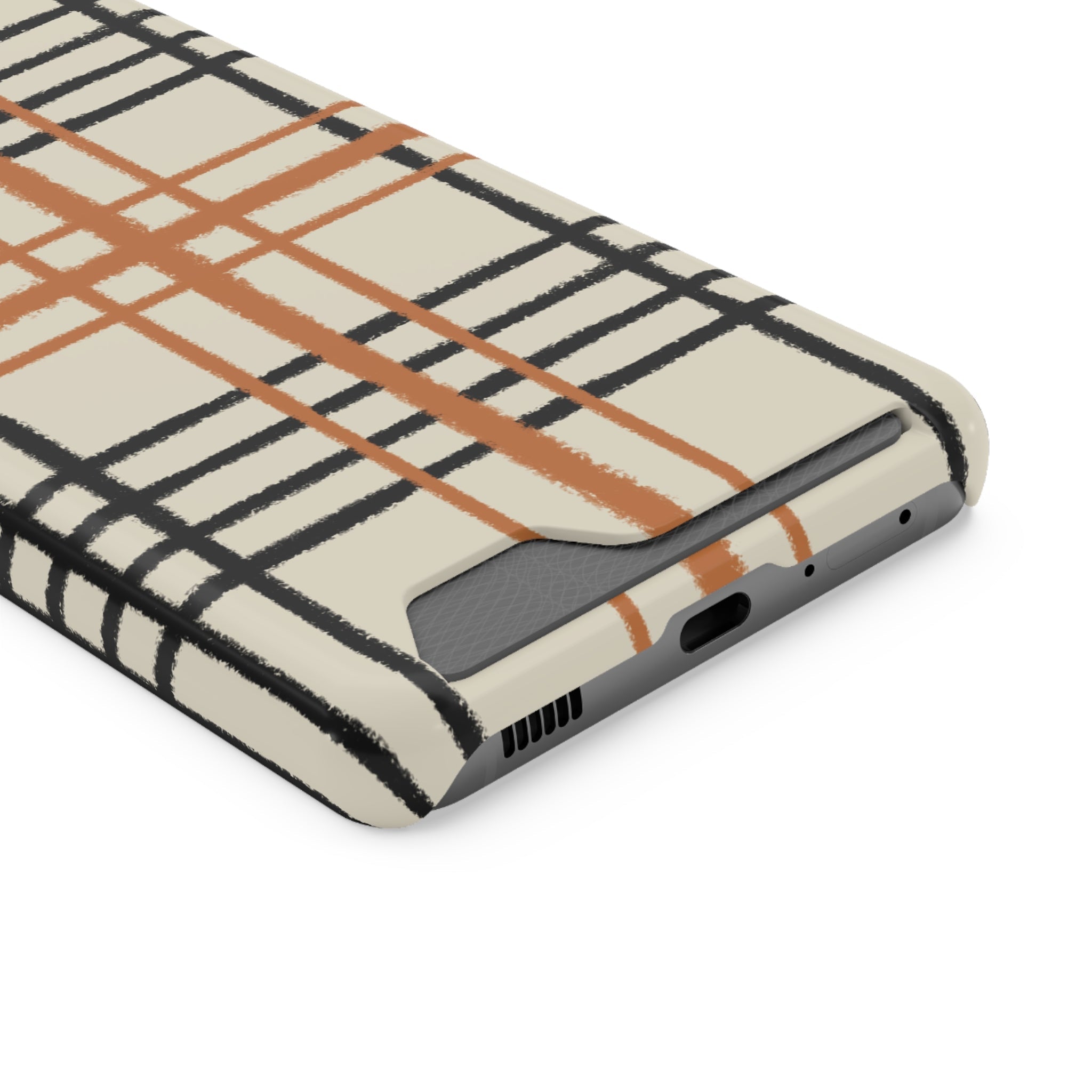 Black and Brown Plaid Phone Case, Artsulli - Art is Long, Life is Short, Phone Case, , , , , , ,