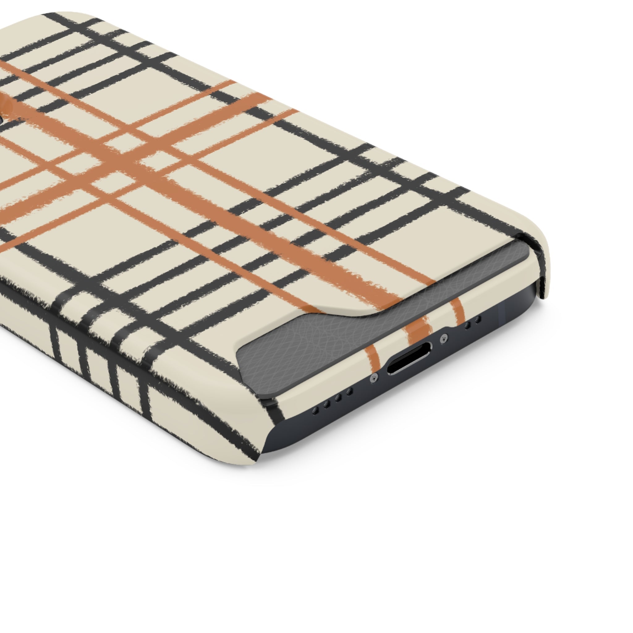 Black and Brown Plaid Phone Case, Artsulli - Art is Long, Life is Short, Phone Case, , , , , , ,