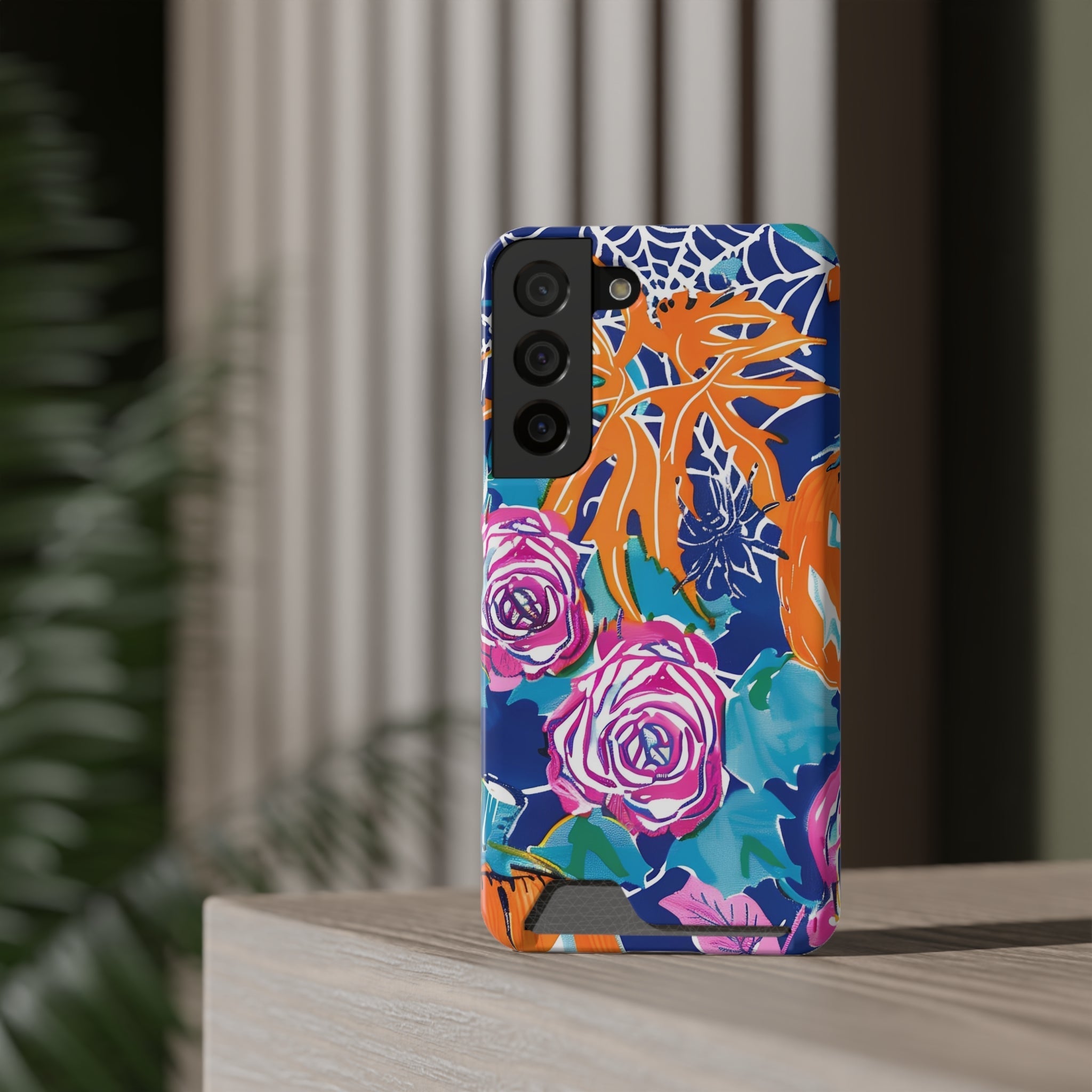 Blue Floral Spiderweb Phone Case, Artsulli - Art is Long, Life is Short, Phone Case, , , , , , ,