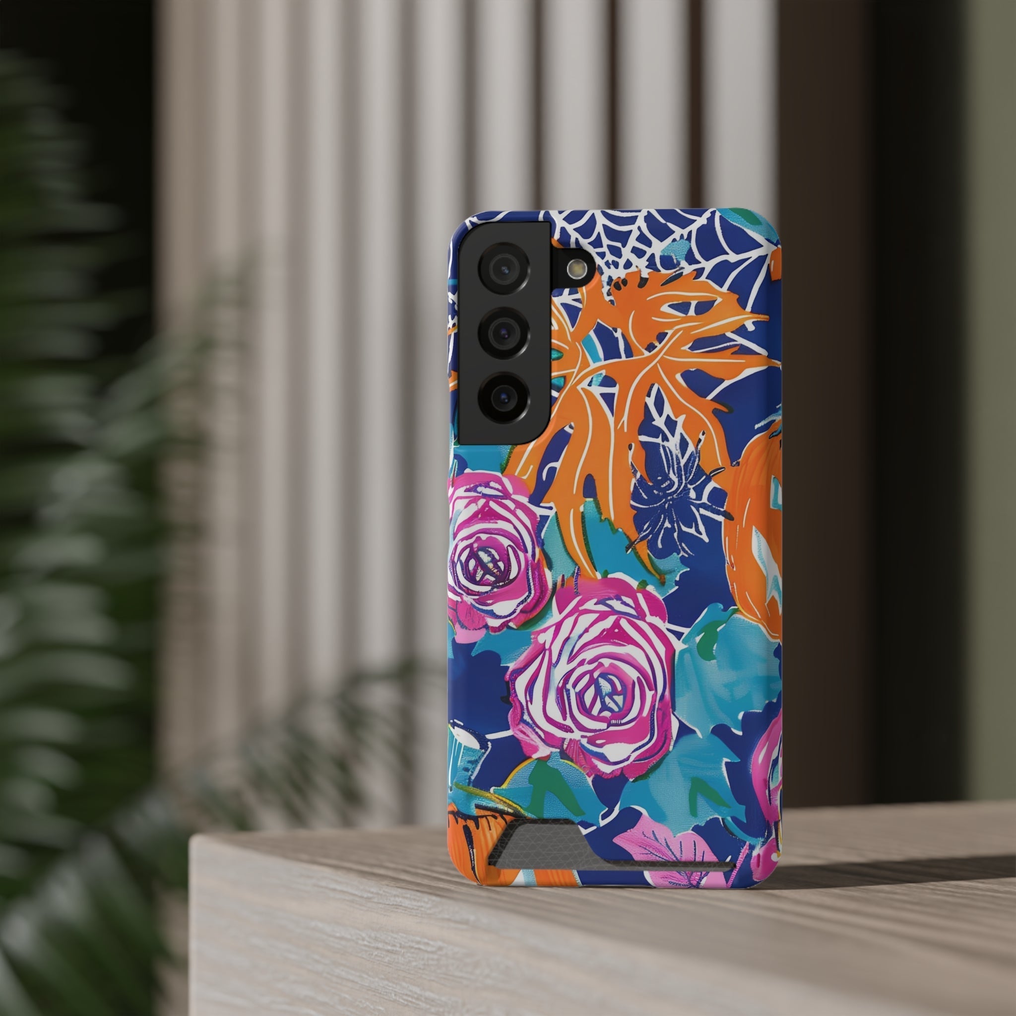 Blue Floral Spiderweb Phone Case, Artsulli - Art is Long, Life is Short, Phone Case, , , , , , ,